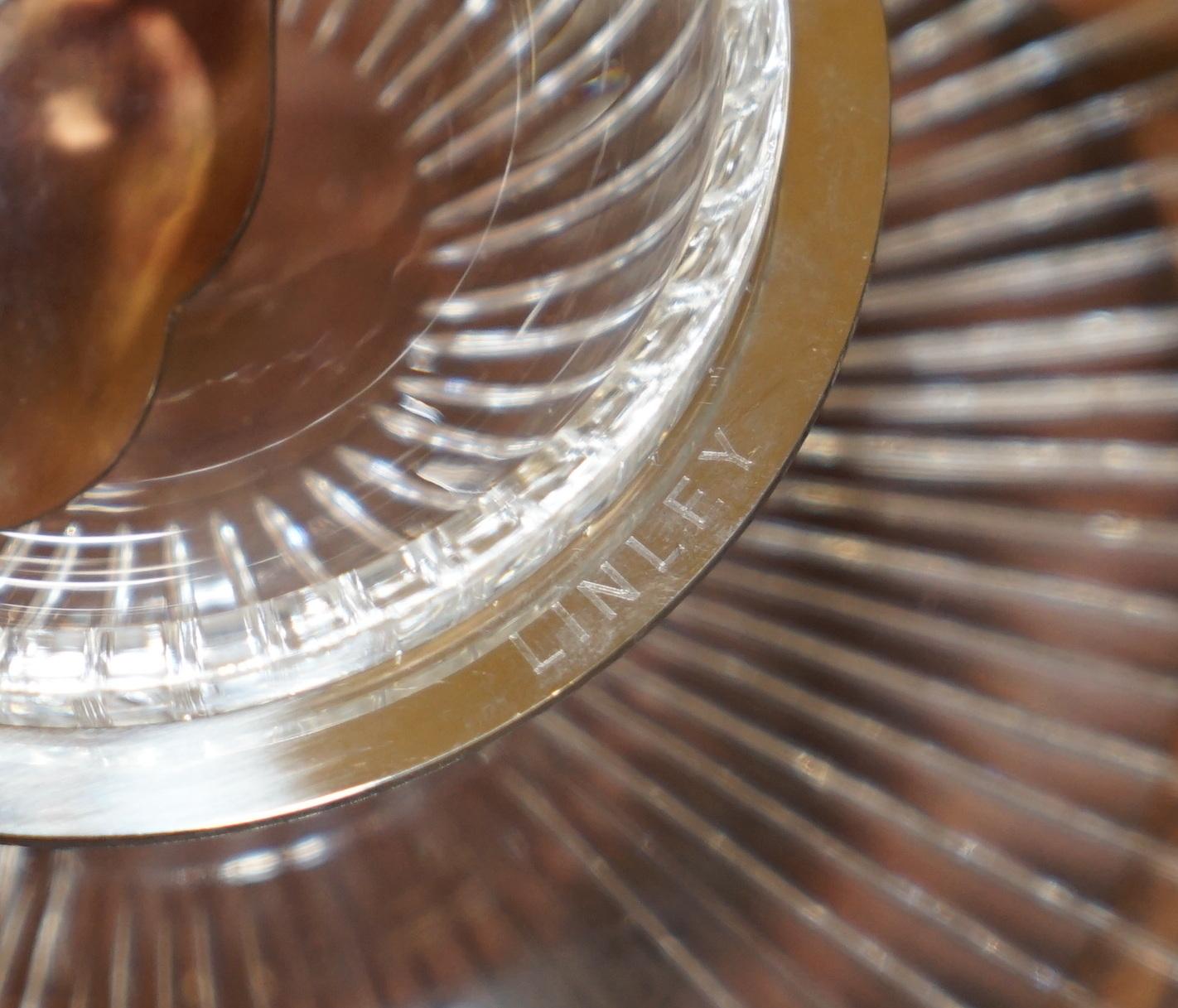 STUNNING BRAND NEW IN THE BOX ViSCOUNT DAVID LINLEY CUT GLASS CRYSTAL CAVIAR SET im Angebot 1