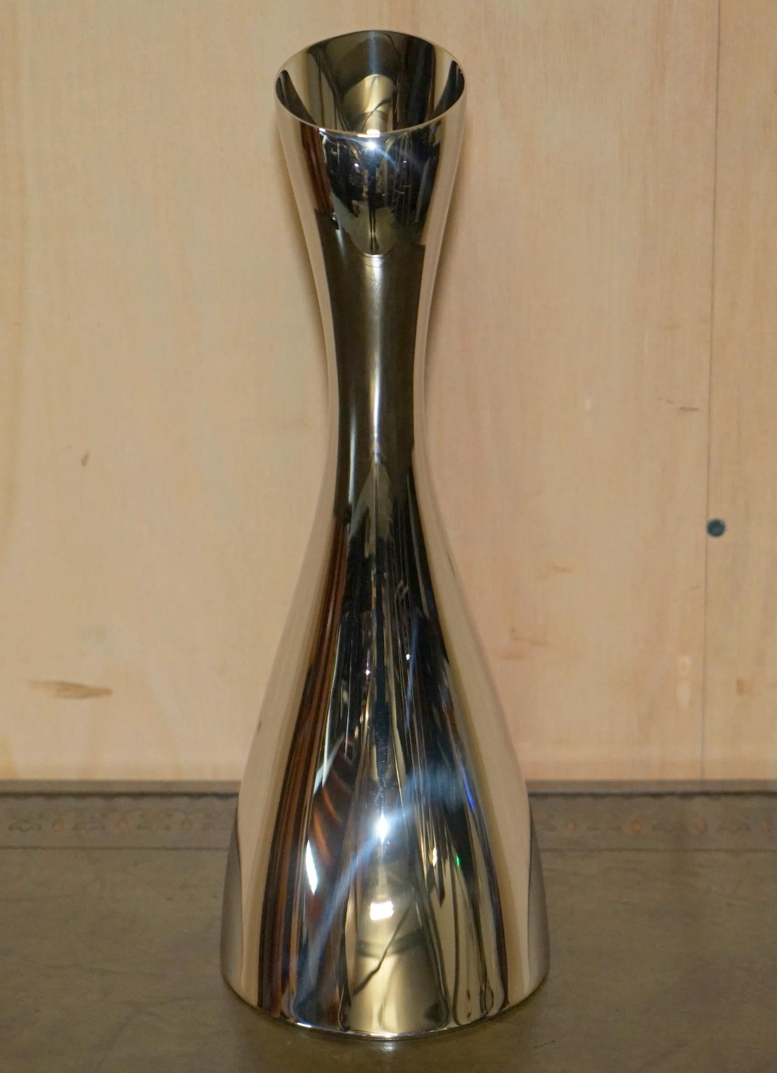 Impresionante Jarra Georg Jensen Cobra Cromada Nueva en su Caja Original 3