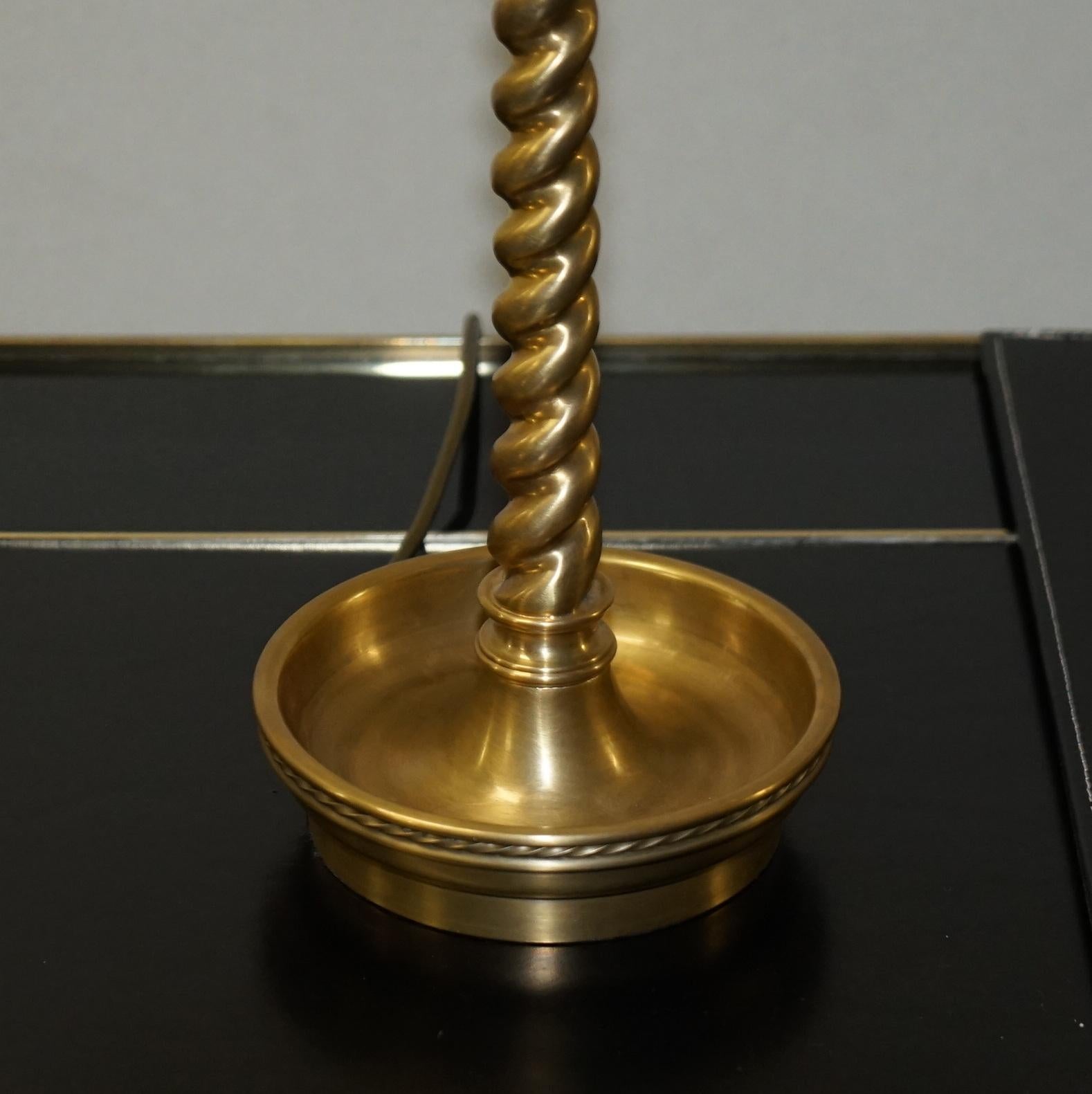 Stunning Brand New Tall Brass Ralph Lauren Gilt Turned Table Desk Lamp For Sale 5