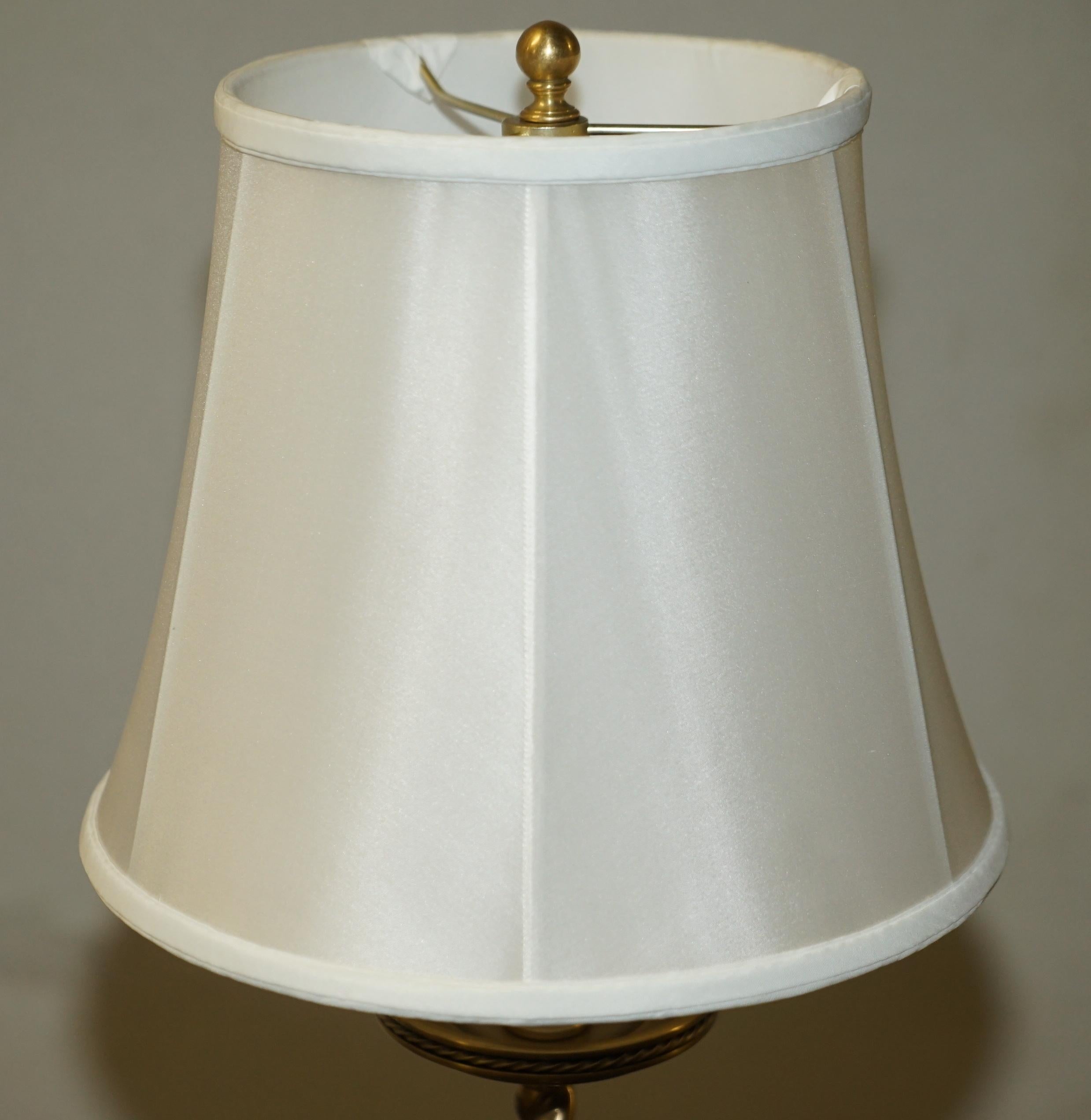 Stunning Brand New Tall Brass Ralph Lauren Gilt Turned Table Desk Lamp 7