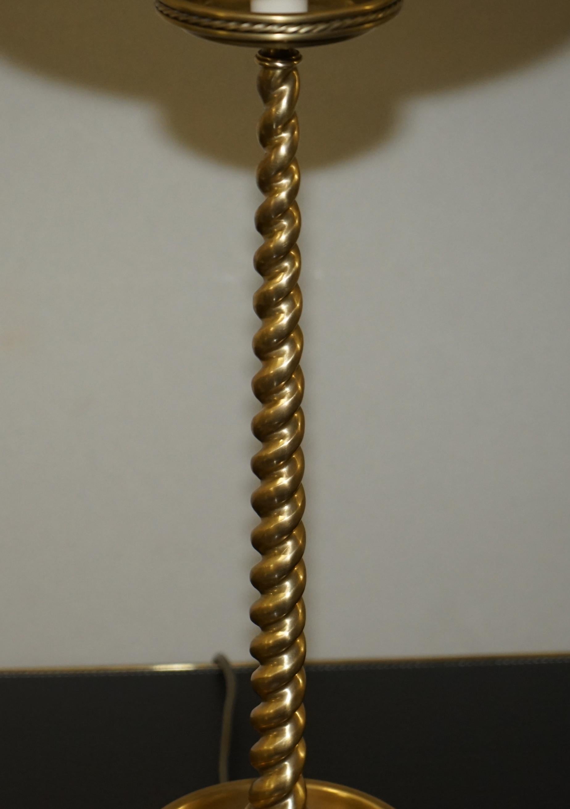 Stunning Brand New Tall Brass Ralph Lauren Gilt Turned Table Desk Lamp For Sale 9