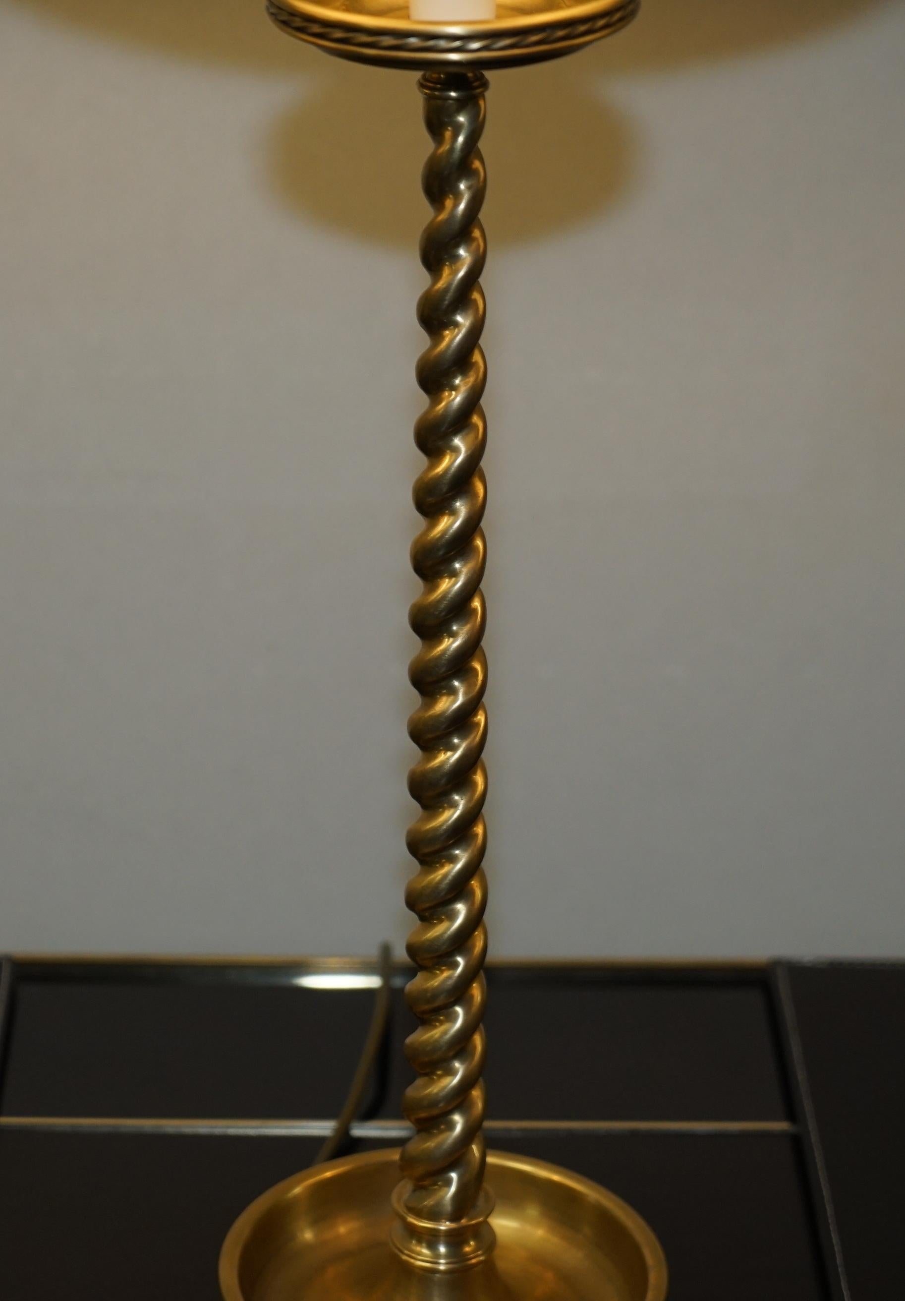 Stunning Brand New Tall Brass Ralph Lauren Gilt Turned Table Desk Lamp For Sale 14