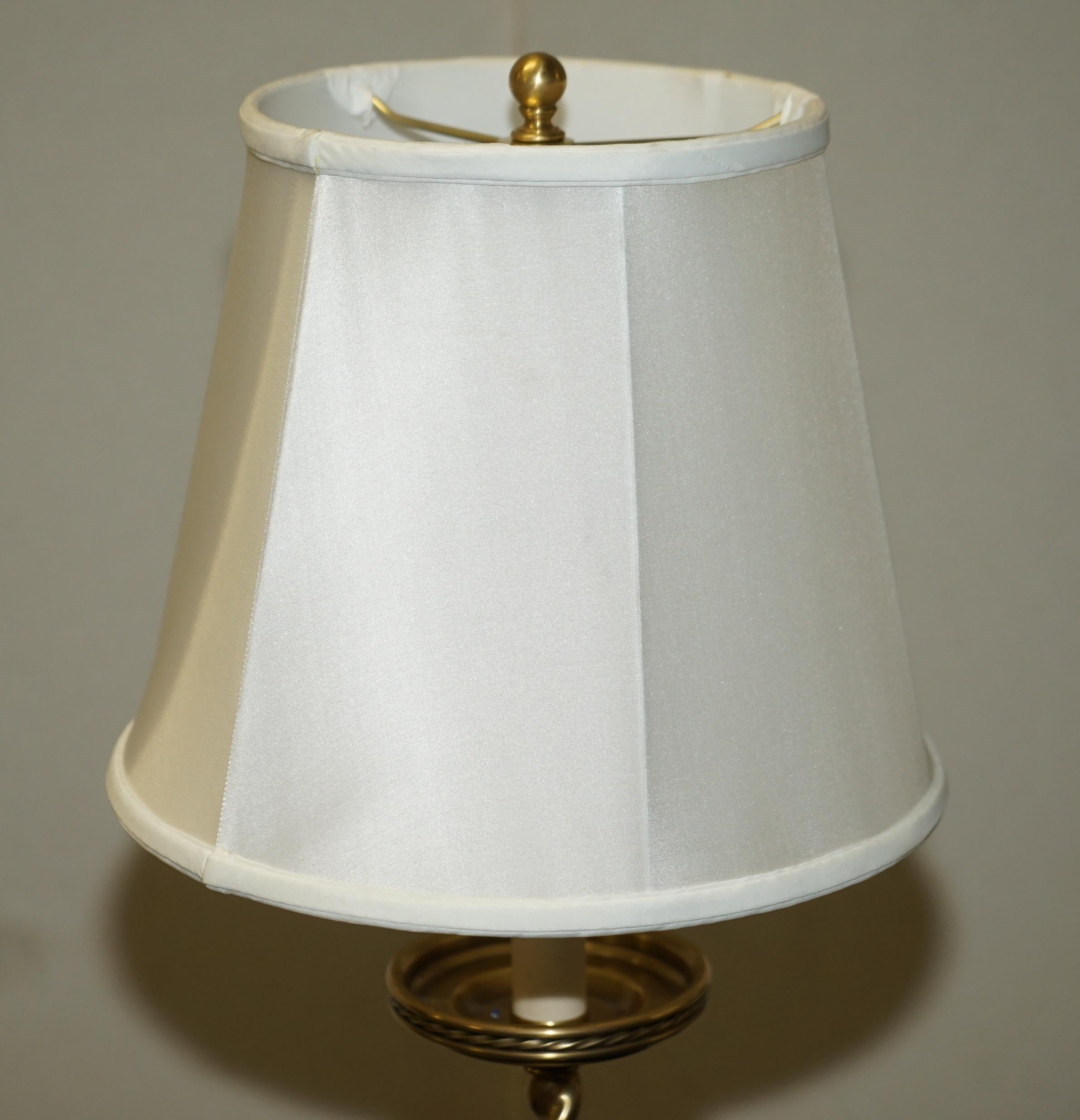 American Classical Stunning Brand New Tall Brass Ralph Lauren Gilt Turned Table Desk Lamp