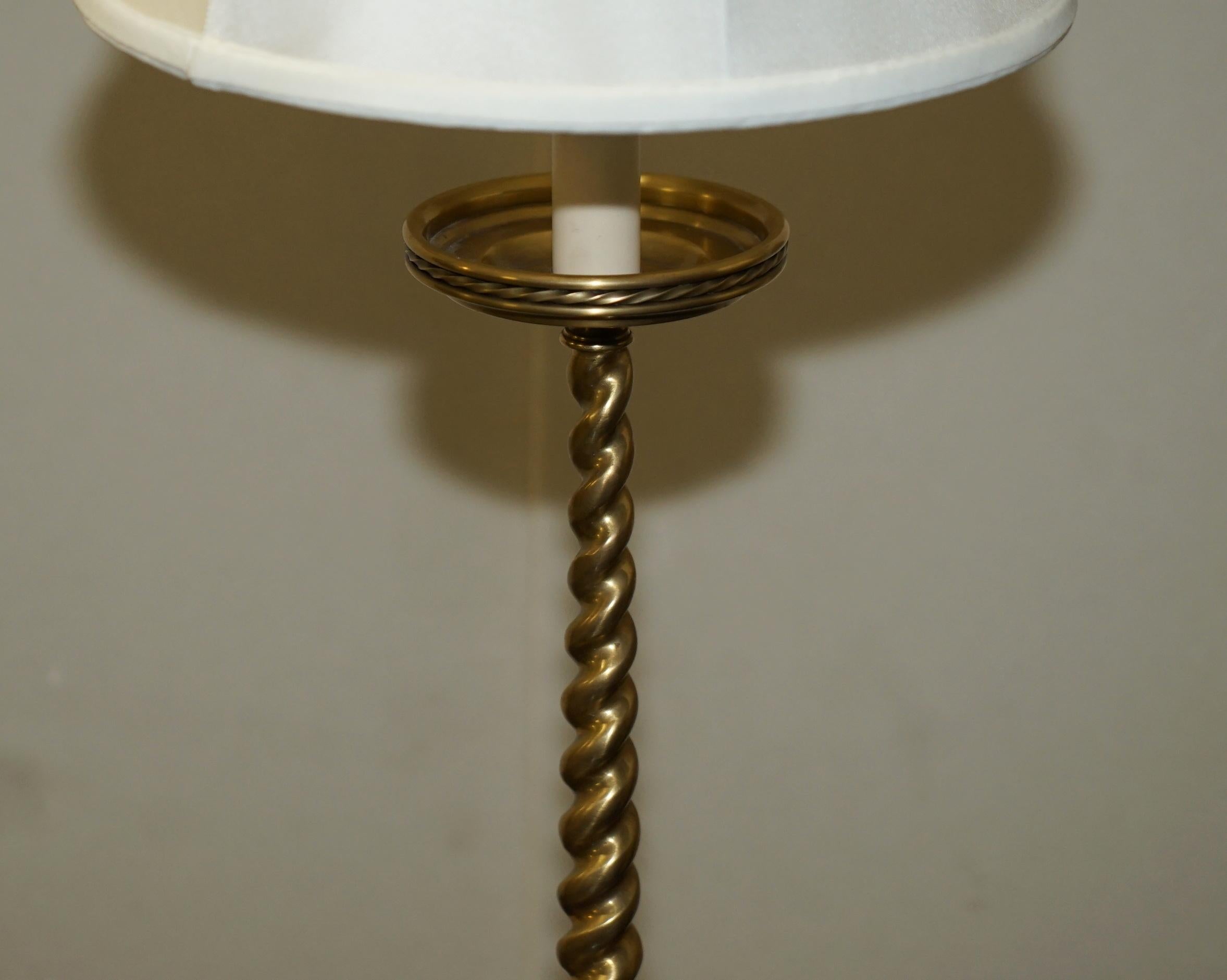 American Stunning Brand New Tall Brass Ralph Lauren Gilt Turned Table Desk Lamp