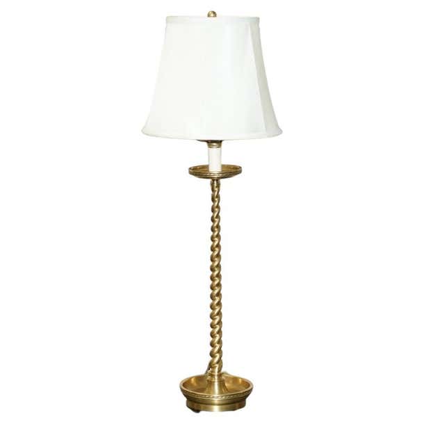 Stunning Brand New Tall Brass Ralph Lauren Gilt Turned Table Desk Lamp ...