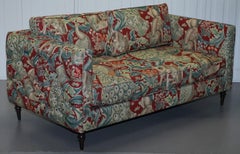 Stunning Brand New William Morris Forest Linen Upholstered Chesterfield Sofa