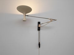 Stunning Brass 1950's Swing Arm Counterbalanced Wall Applique by Cosack Leuchten