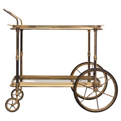 Wunderschöner Barwagen aus Messing 1950er Jahre Frankreich