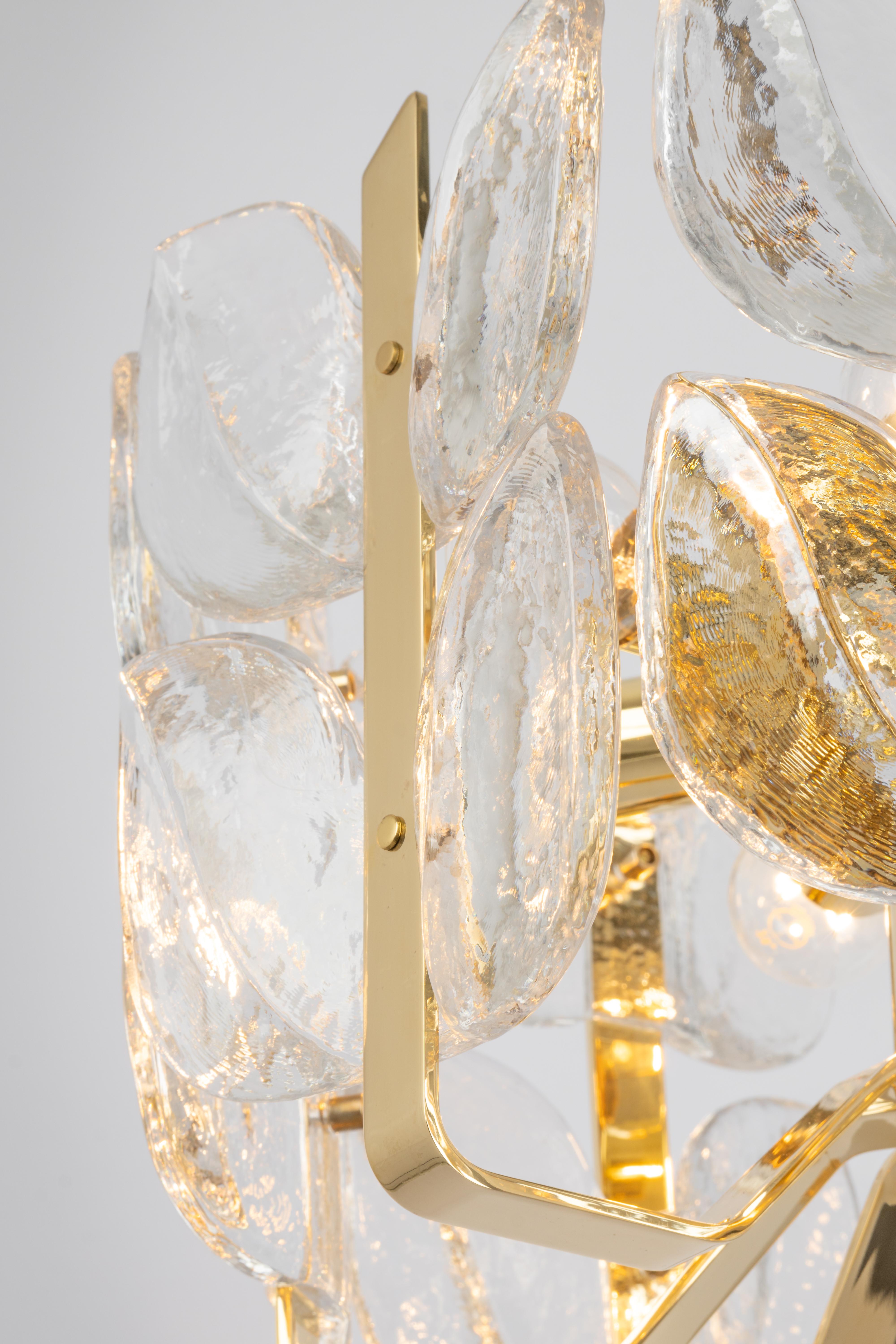 Stunning Brass, Crystal Glass Chandelier Florida, Kalmar, Austria, 1970 2