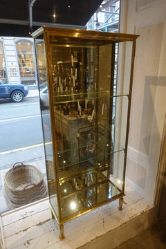 Stunning Brass Display Cabinet, Early 1900s, France