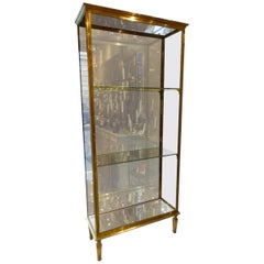 Stunning Brass Display Cabinet, Early 1900s, France