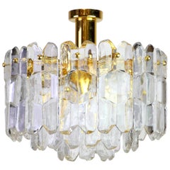 Stunning Brass Murano Glass Light Fixture Palazzo, Kalmar, Austria, 1970s