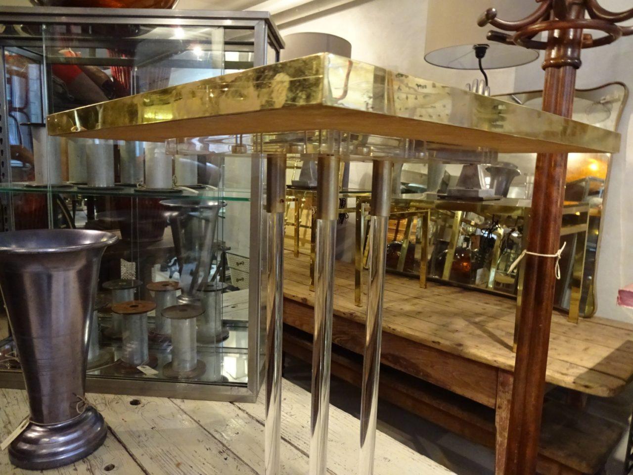 Stunning Brass Plexiglas 1970s Coffee Table, France In Good Condition In Copenhagen K, DK