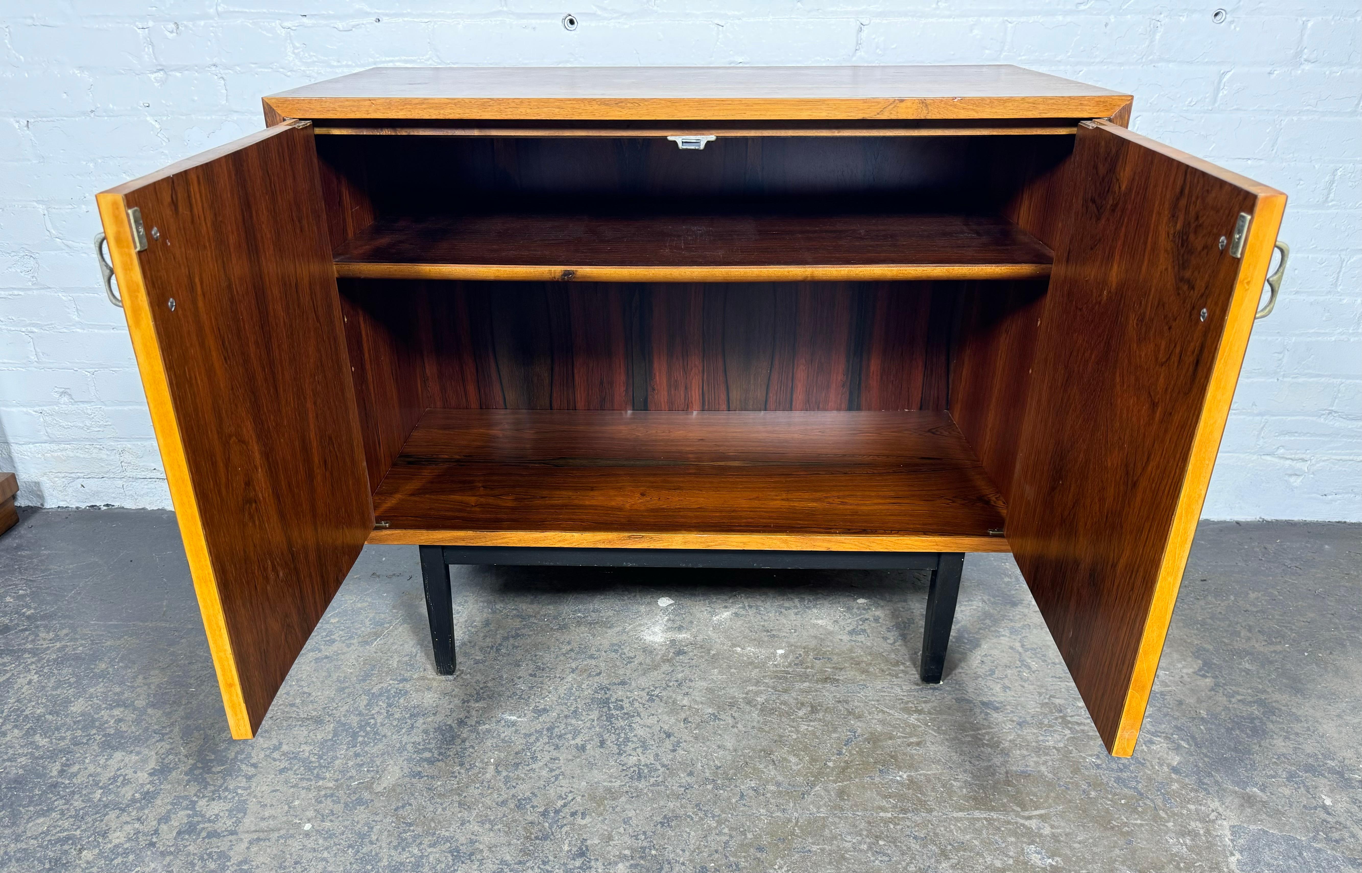 Scandinavian Modern Stunning Brazilian Rosewood Cabinet made in Denmark attrib. to Poul Cadovius For Sale