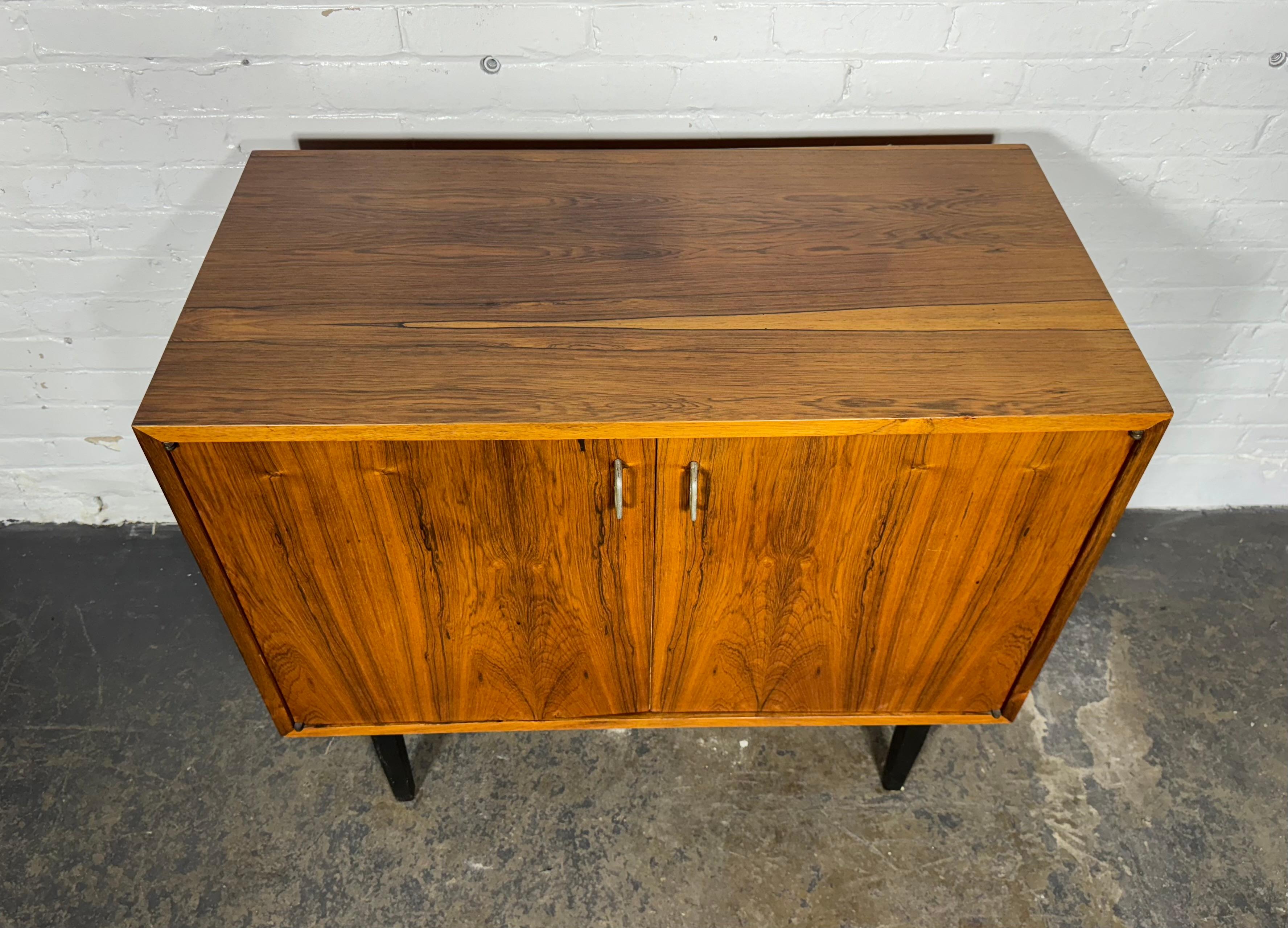 Lacquered Stunning Brazilian Rosewood Cabinet made in Denmark attrib. to Poul Cadovius For Sale