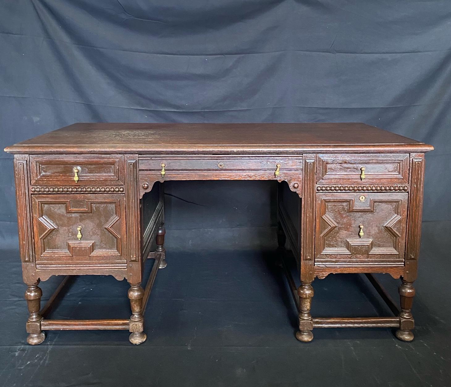 Stunning British Charles II Style Two Sided Writing Table or Desk 8