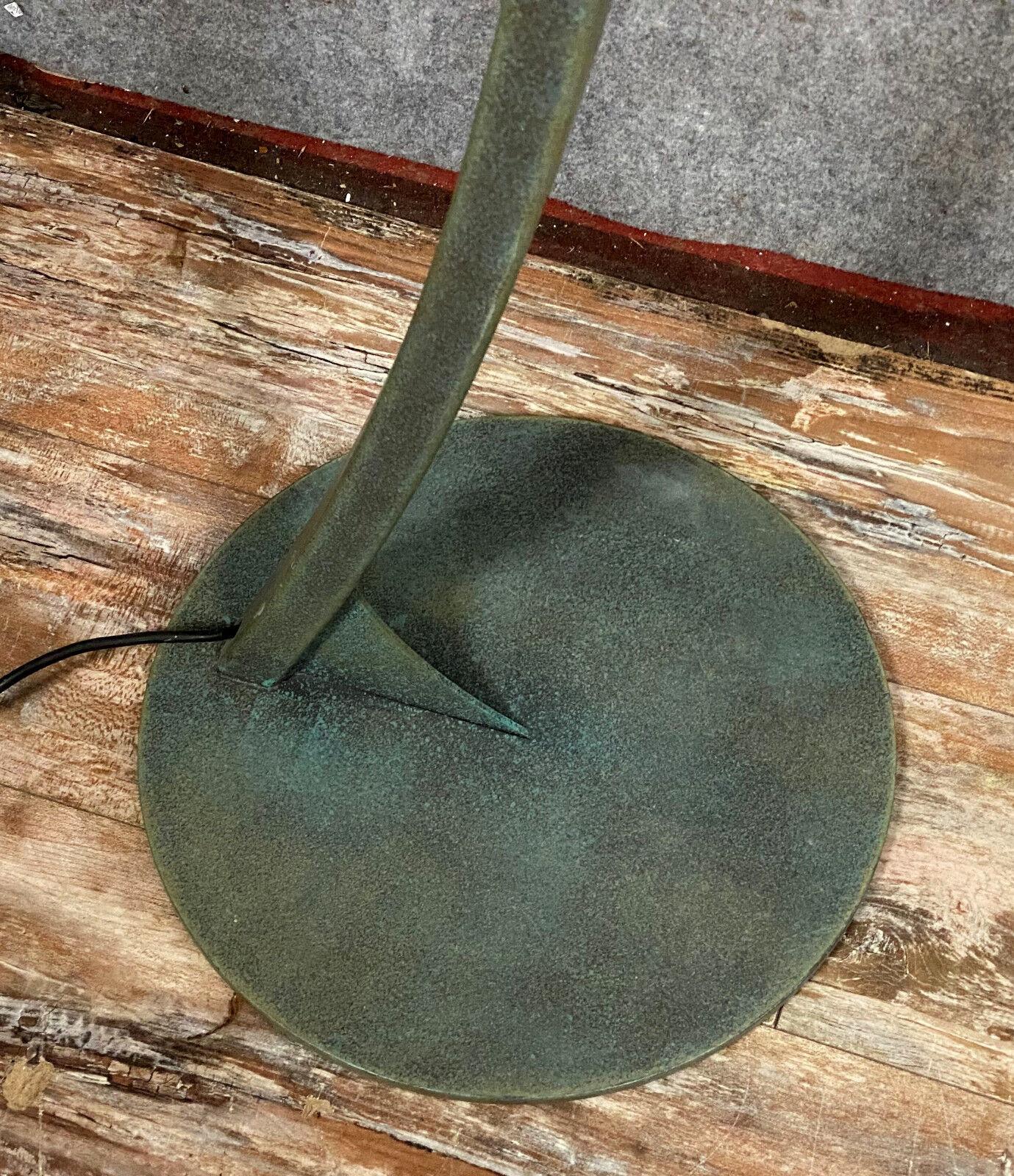 Stunning Bronze Patinated Iron Floor Lamp by Pierre Vandel, circa 1970 -1X50 In Good Condition For Sale In Bordeaux, FR