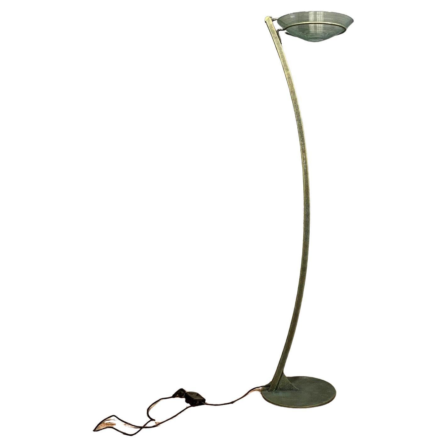 Stunning Bronze Patinated Iron Floor Lamp by Pierre Vandel, circa 1970 -1X50 For Sale