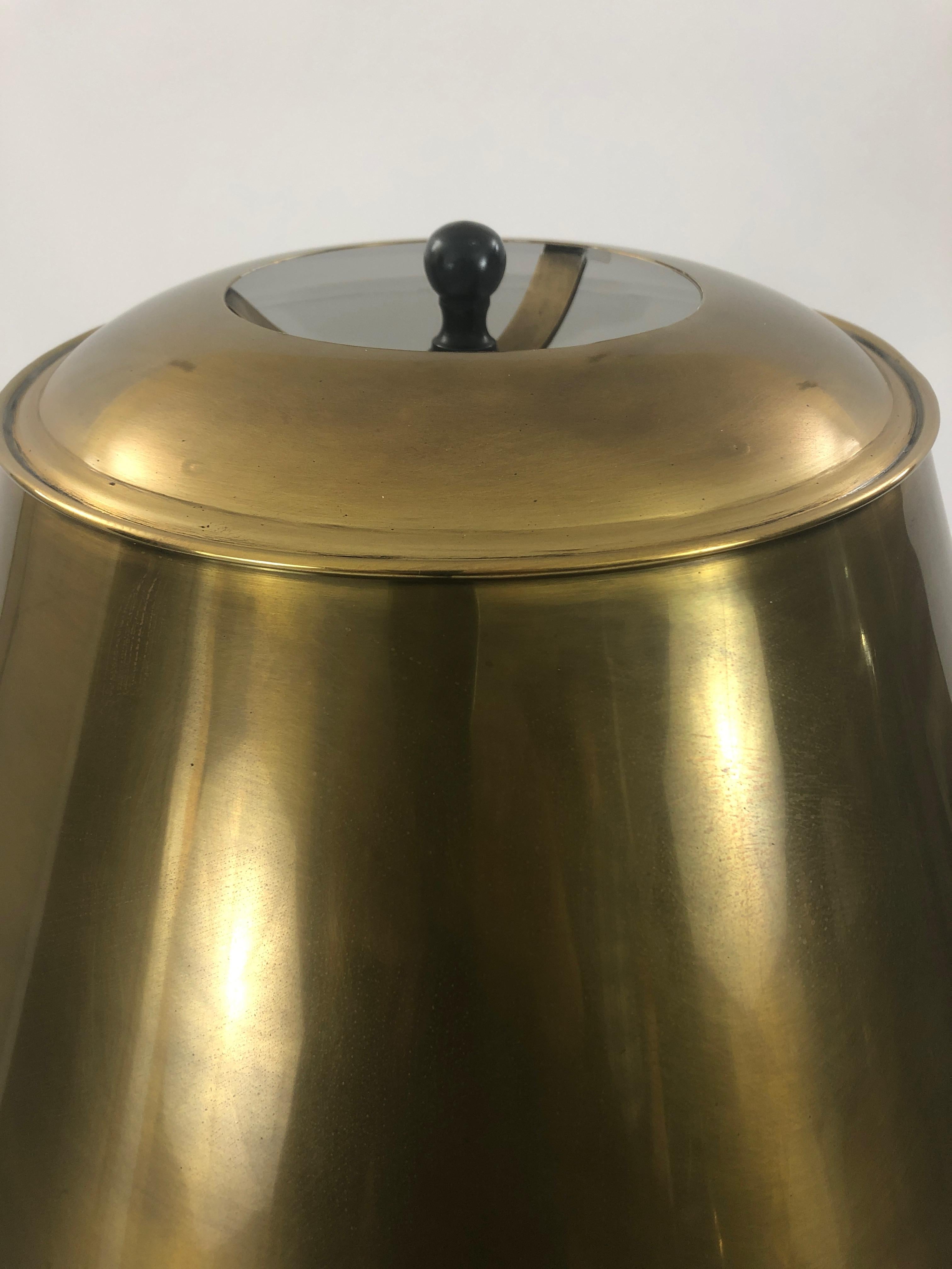 Stunning Bronze Table Lamp with Brass Shade 2
