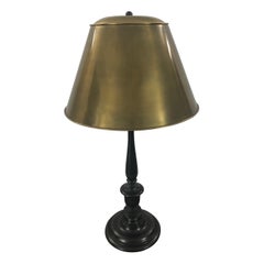Retro Stunning Bronze Table Lamp with Brass Shade