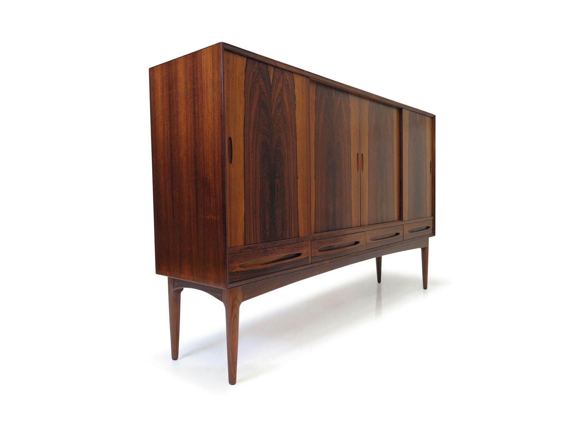 20th Century Stunning Bruno Hansen Mid-century Danish Rosewood Sideboard For Sale