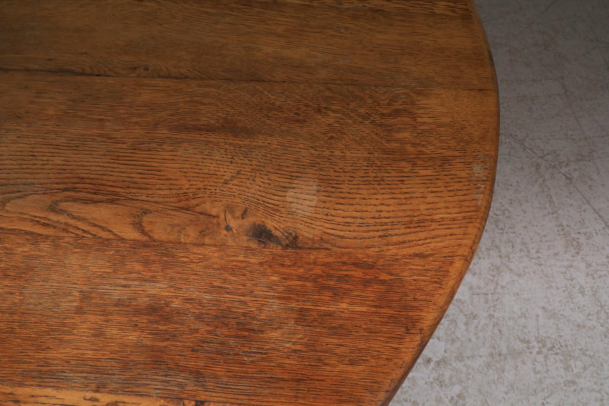 Stunning Brutalist Pierre Chapo Inspired Heavy Oak Coffee Table 5