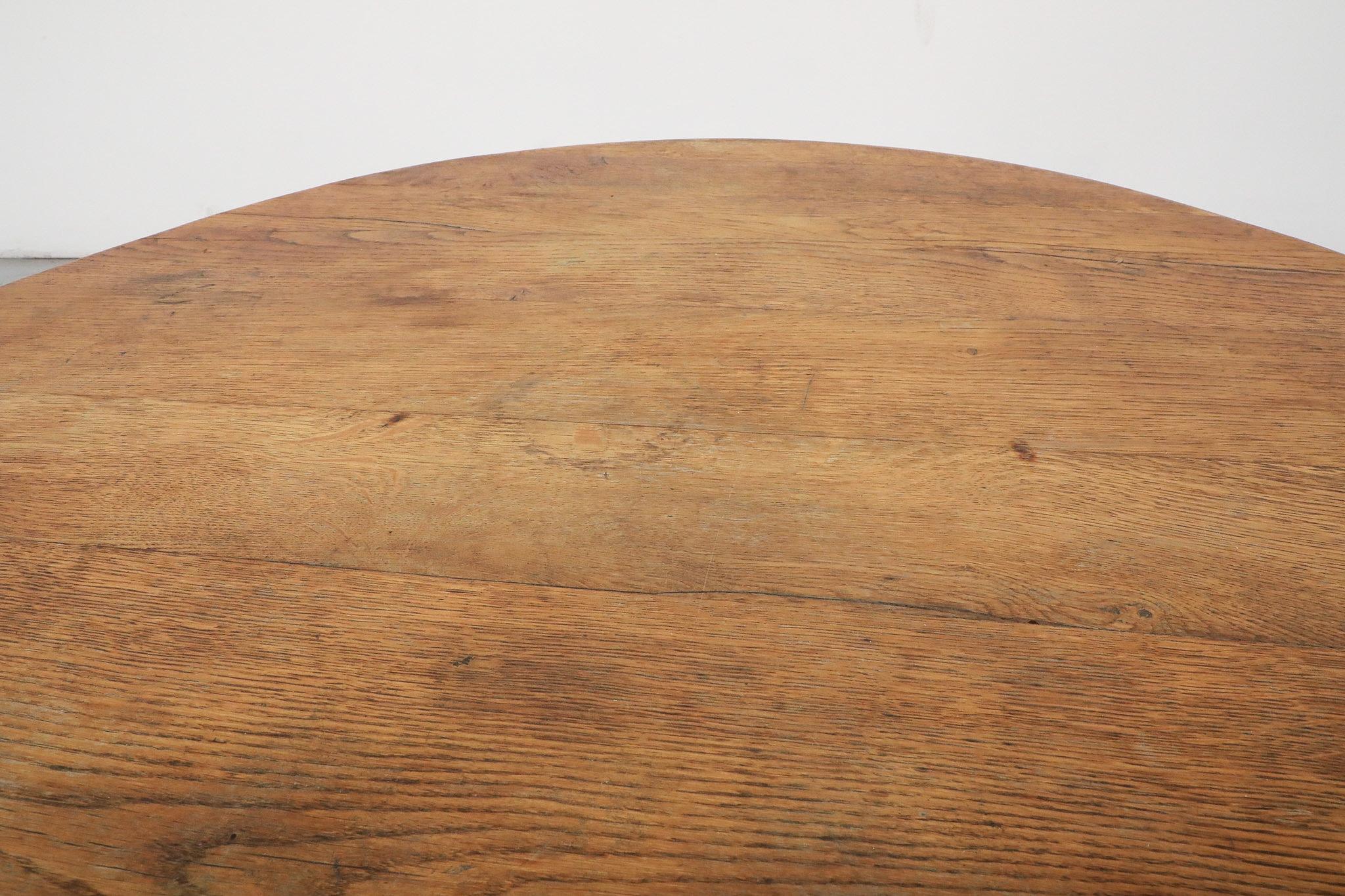 Stunning Brutalist Pierre Chapo Inspired Heavy Oak Coffee Table 3