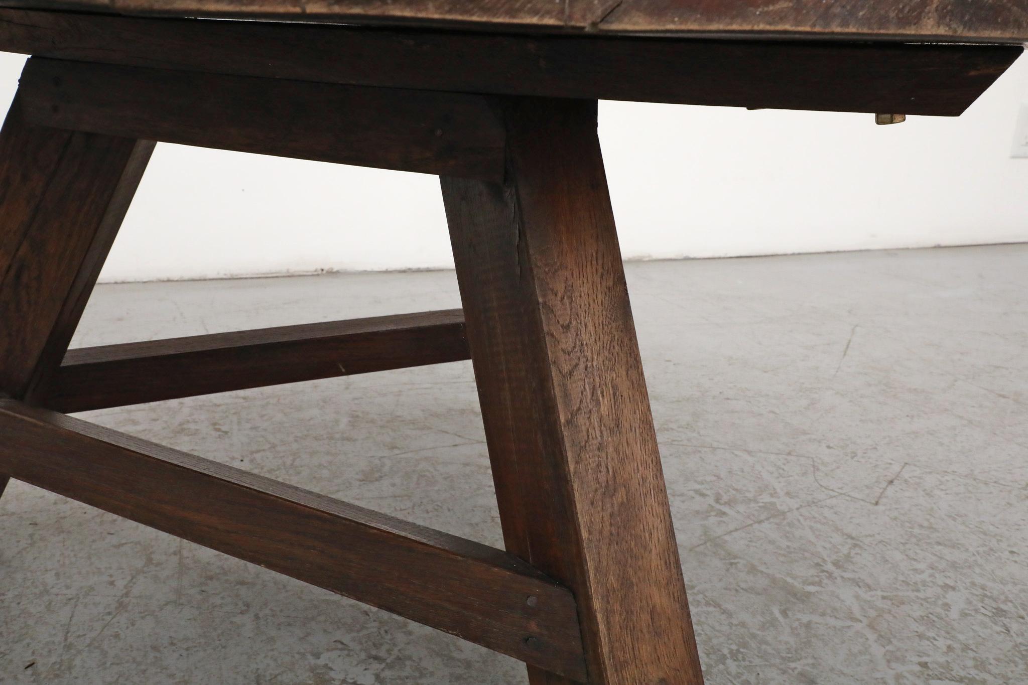 Stunning Brutalist Pierre Chapo inspired Oak Coffee Table 4