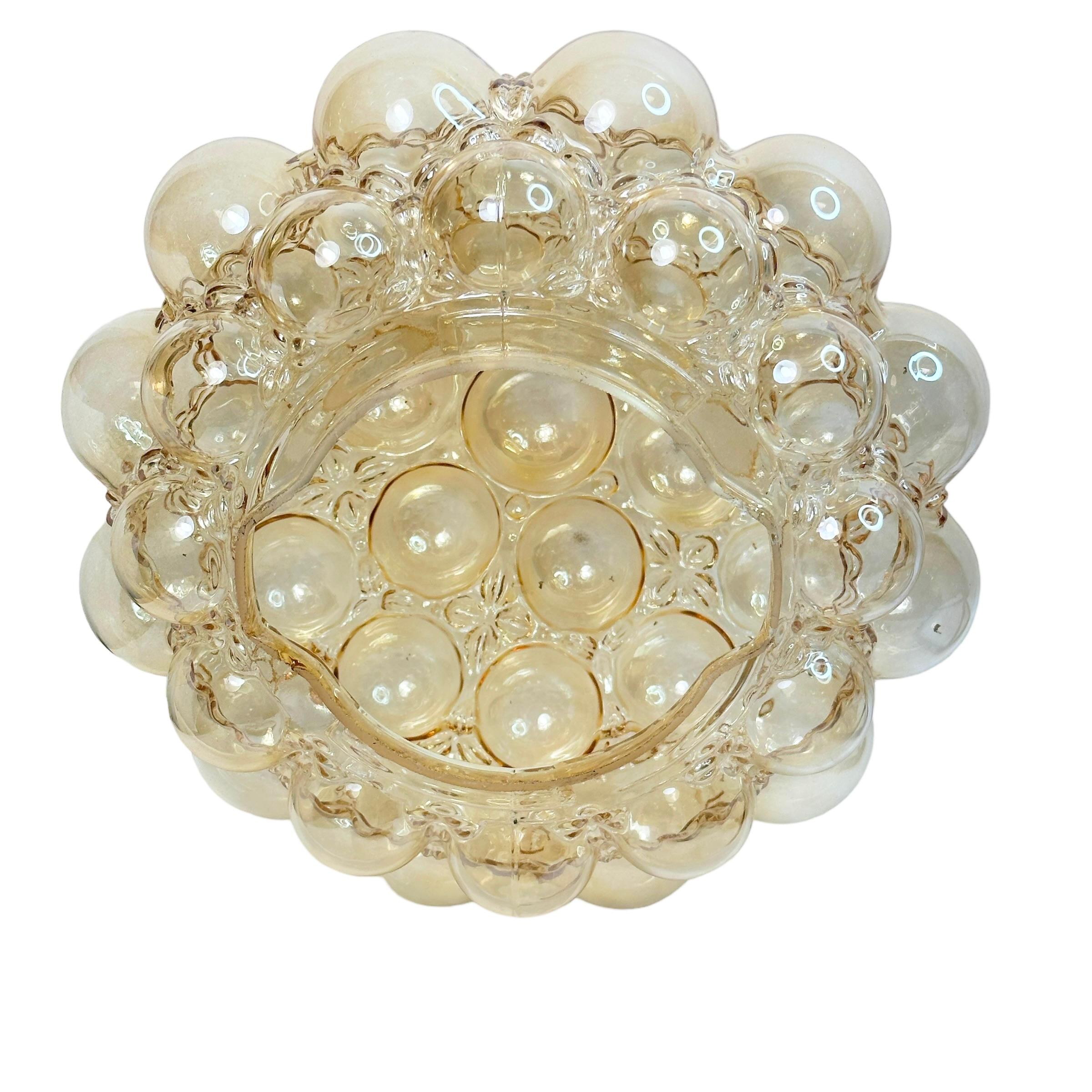 Stunning Bubble Glass Flush Mount by Helena Tynell for Limburg, Germany, 1960s For Sale 4