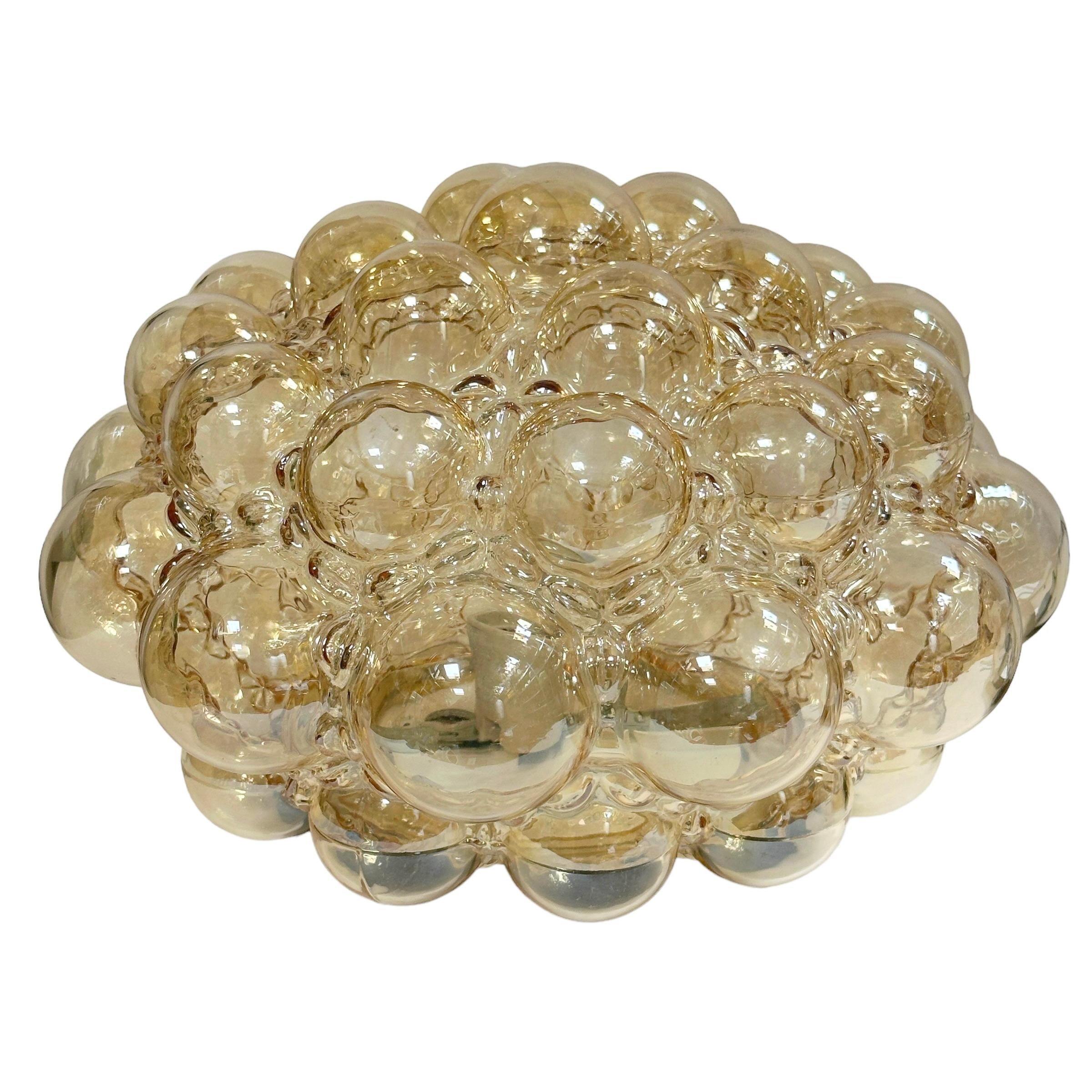 Mid-Century Modern Stunning Bubble Glass Flush Mount by Helena Tynell for Limburg, Germany, 1960s For Sale