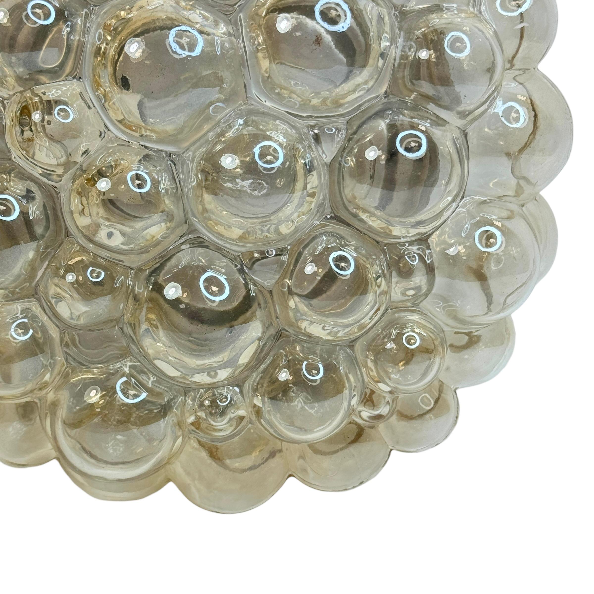 Mid-Century Modern Stunning Bubble Glass Flush Mount by Helena Tynell for Limburg, Germany, 1960s