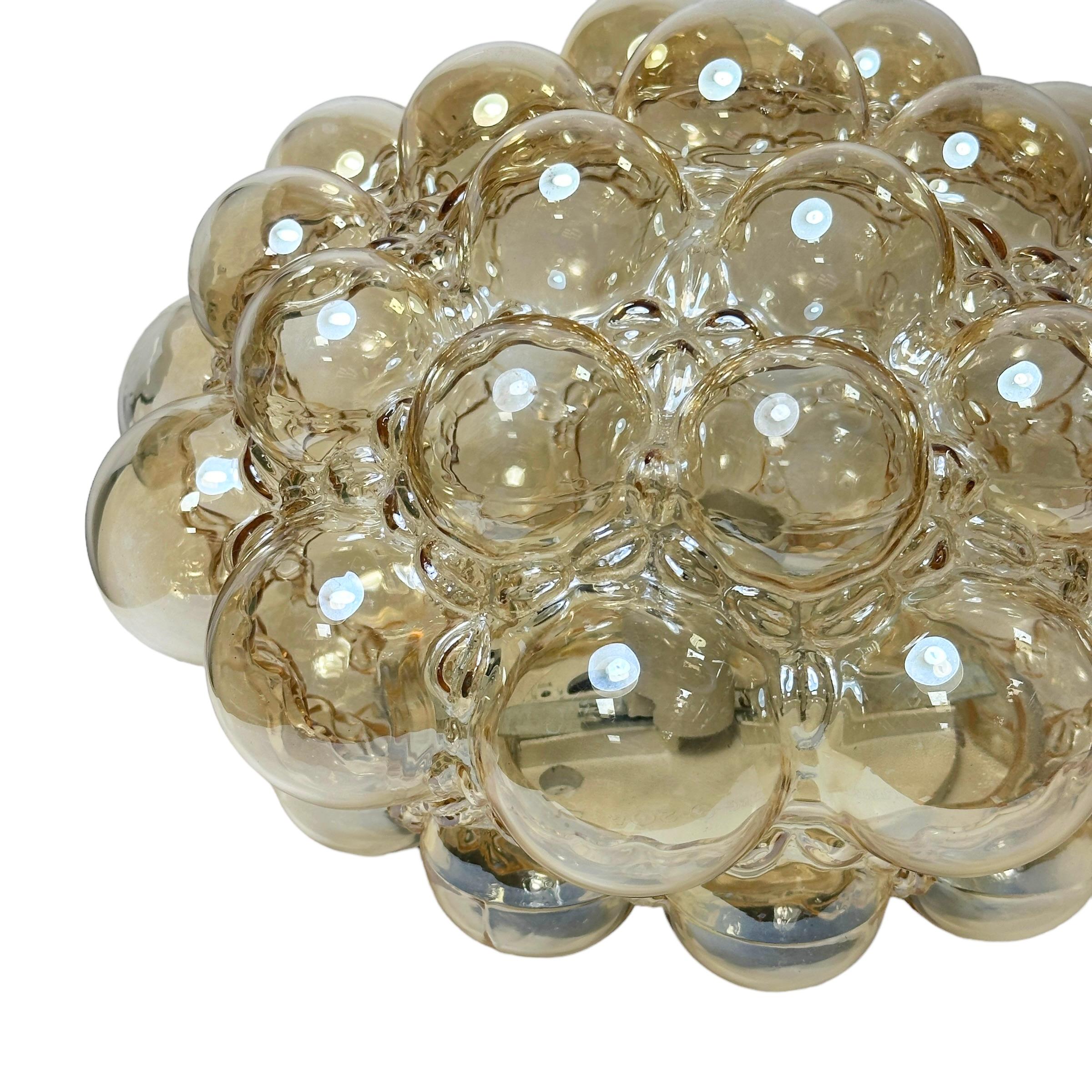 Mid-20th Century Stunning Bubble Glass Flush Mount by Helena Tynell for Limburg, Germany, 1960s For Sale