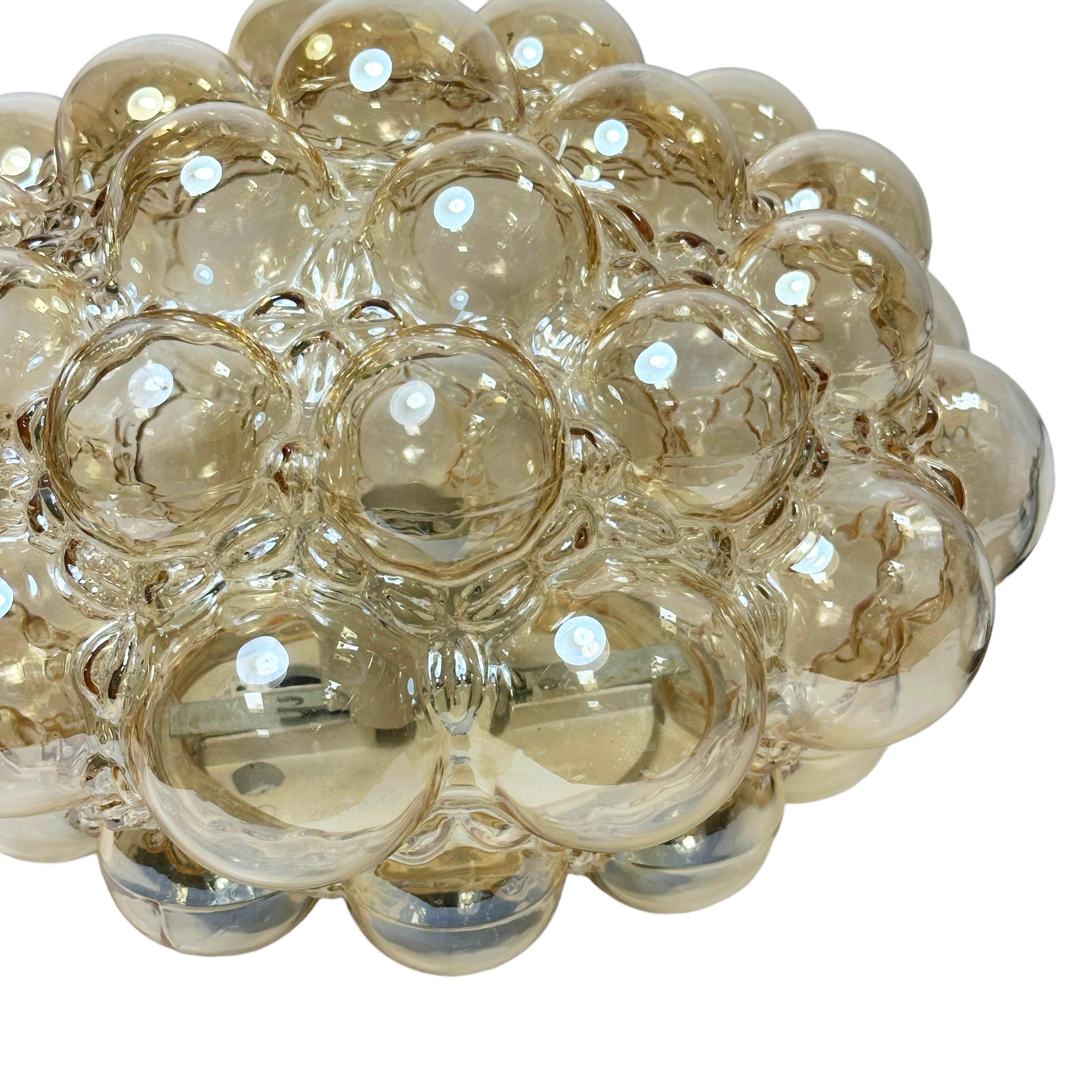 Metal Stunning Bubble Glass Flush Mount by Helena Tynell for Limburg, Germany, 1960s For Sale