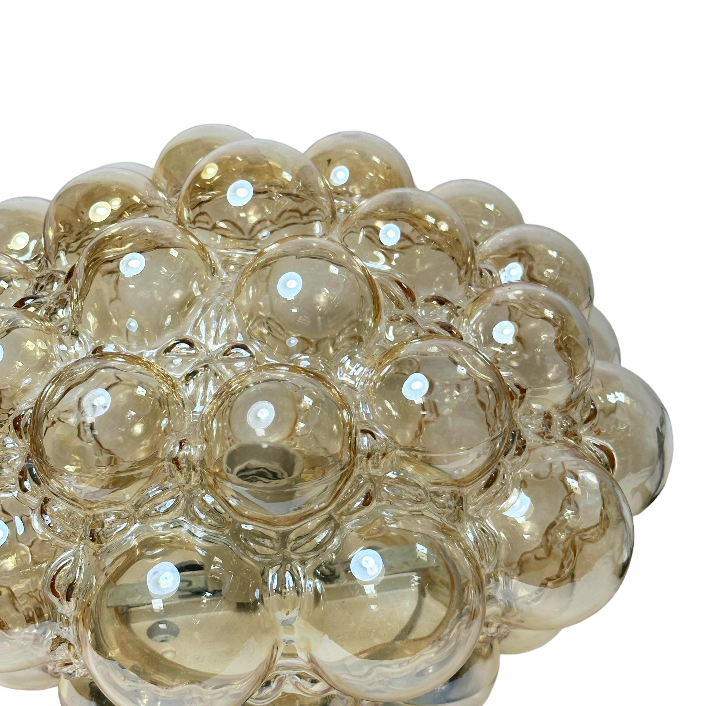 Stunning Bubble Glass Flush Mount by Helena Tynell for Limburg, Germany, 1960s For Sale 1