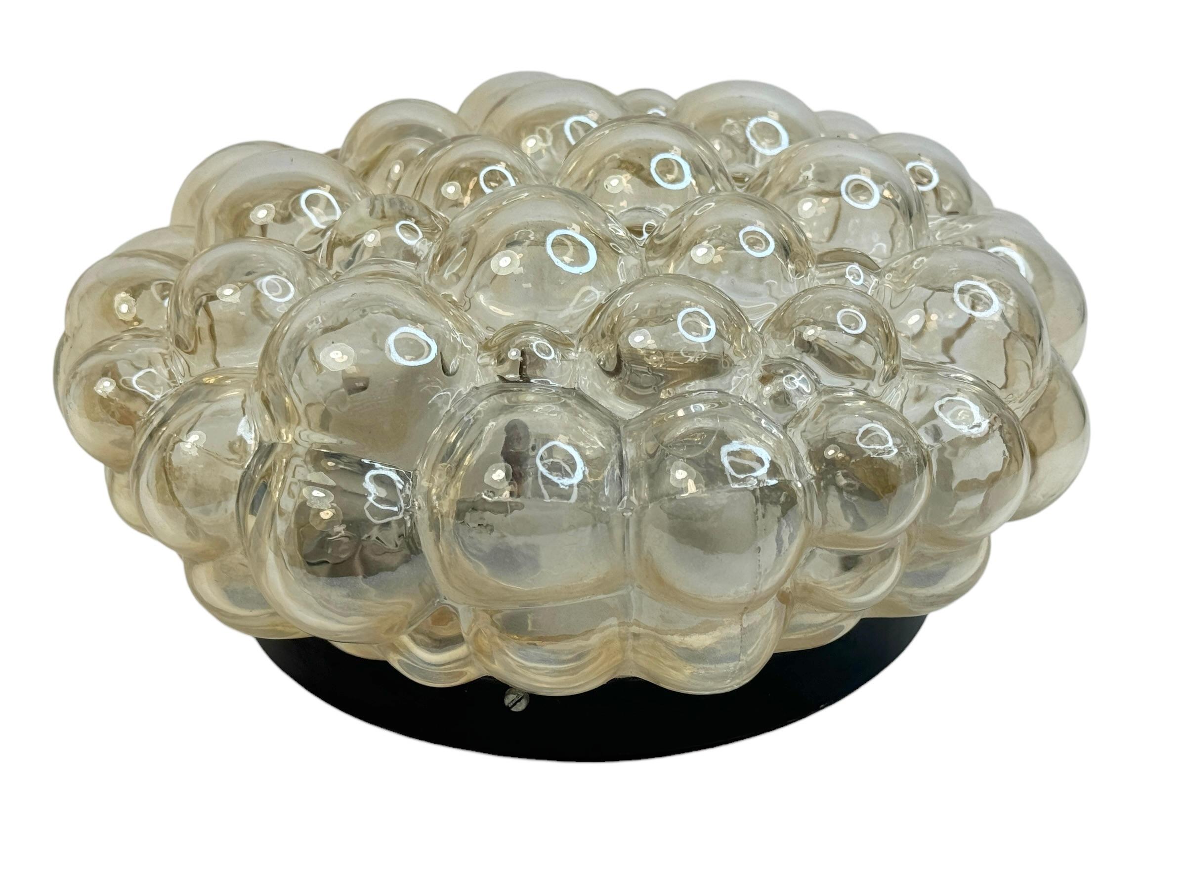 Stunning Bubble Glass Flush Mount by Helena Tynell for Limburg, Germany, 1960s 1