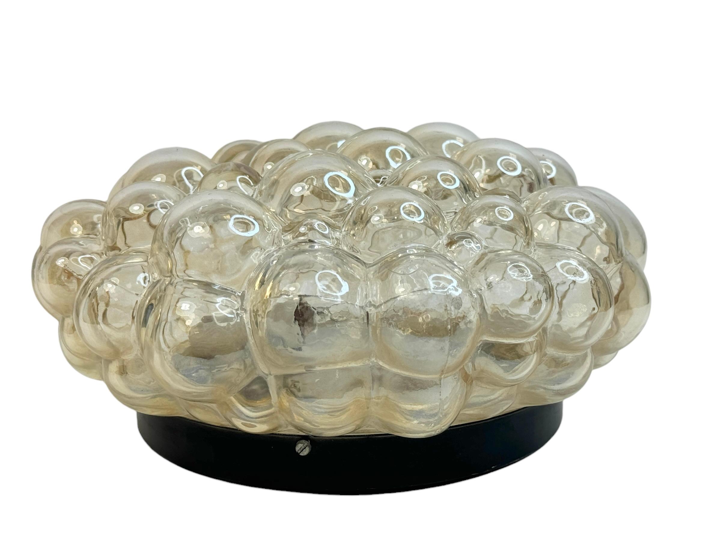 Stunning Bubble Glass Flush Mount by Helena Tynell for Limburg, Germany, 1960s 2