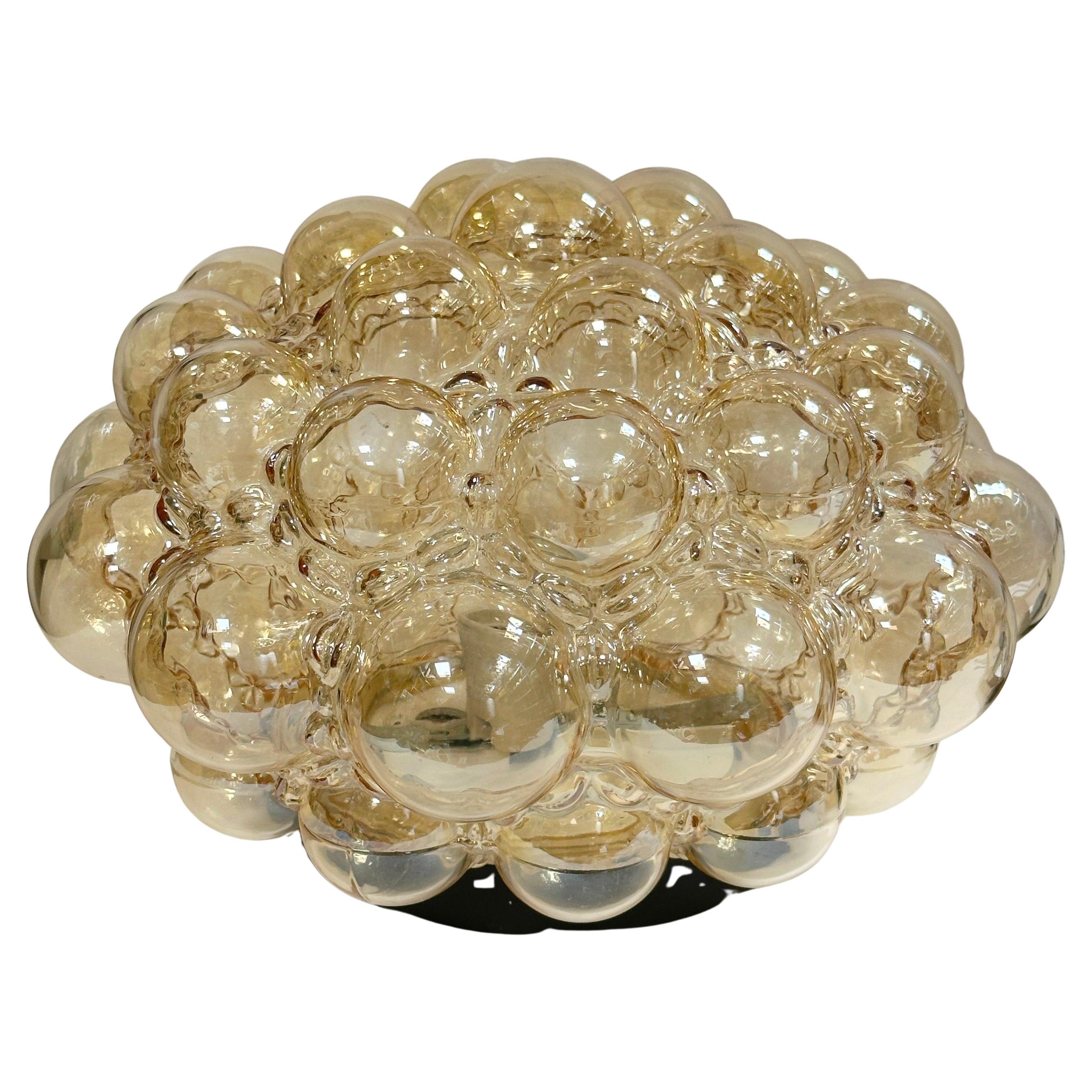 Stunning Bubble Glass Flush Mount by Helena Tynell for Limburg, Germany, 1960s For Sale