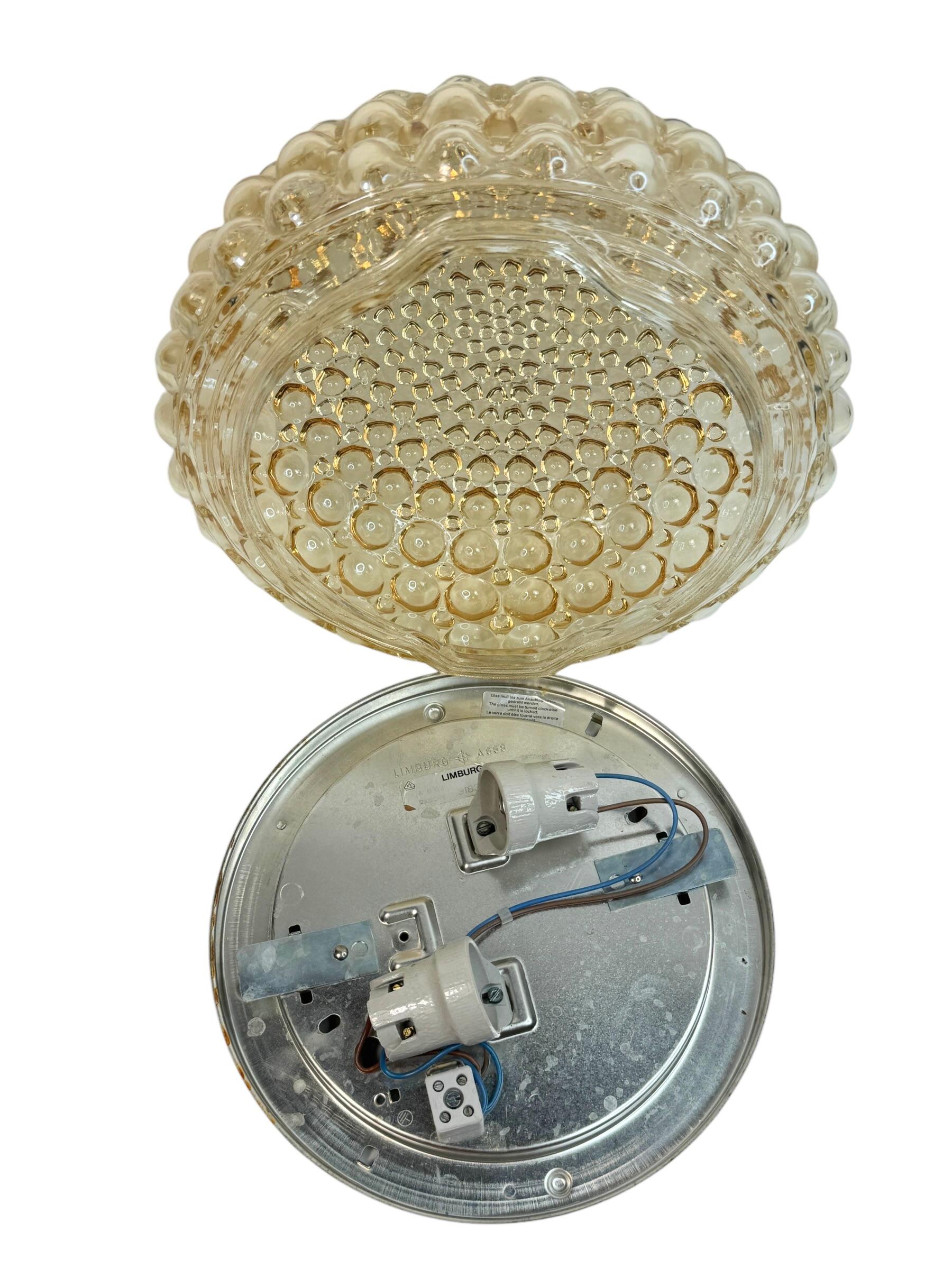 Stunning Bubble Glass Flush Mount Helena Tynell Style Limburg, Germany, 1970s For Sale 5