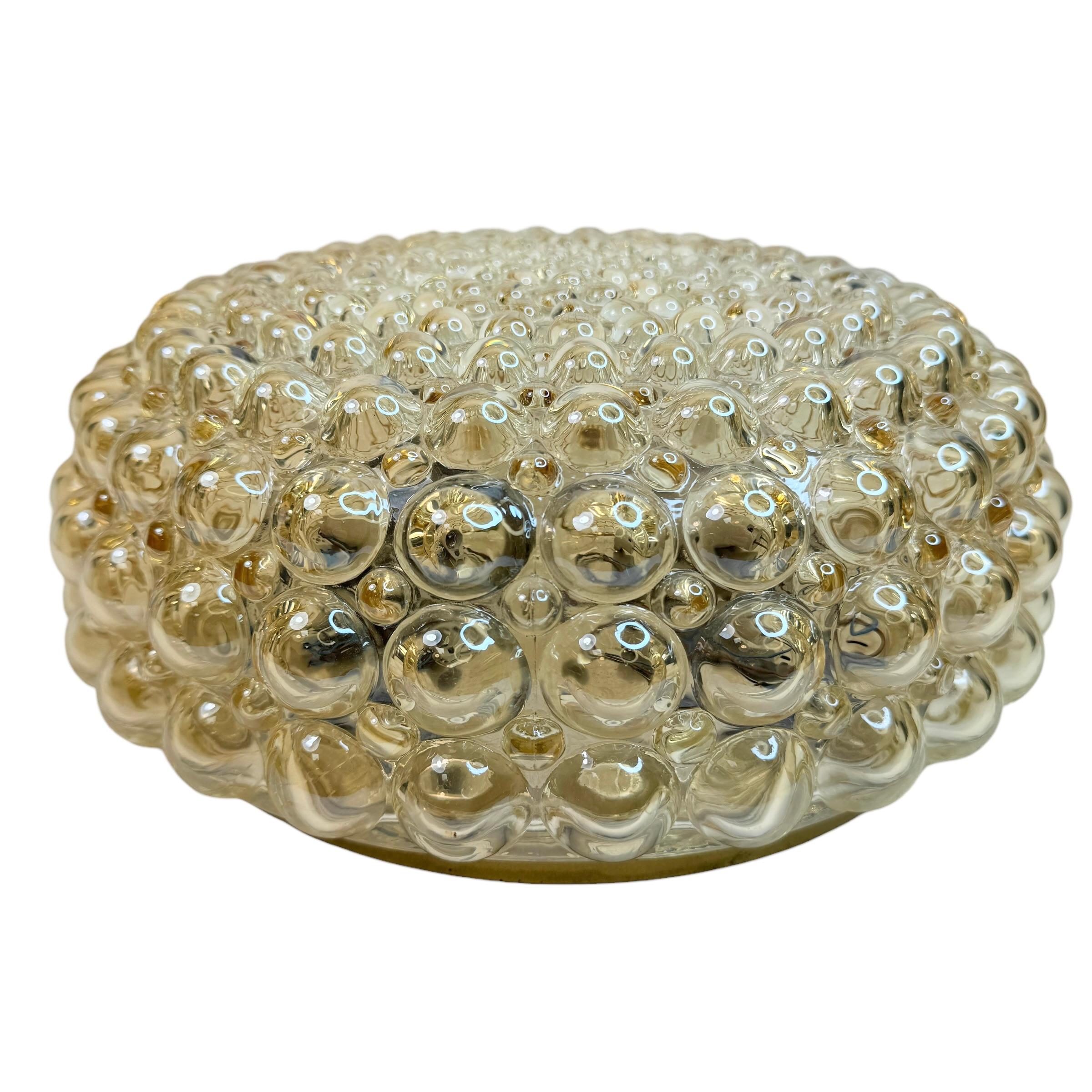 Mid-Century Modern Stunning Bubble Glass Flush Mount Helena Tynell Style Limburg, Germany, 1970s For Sale