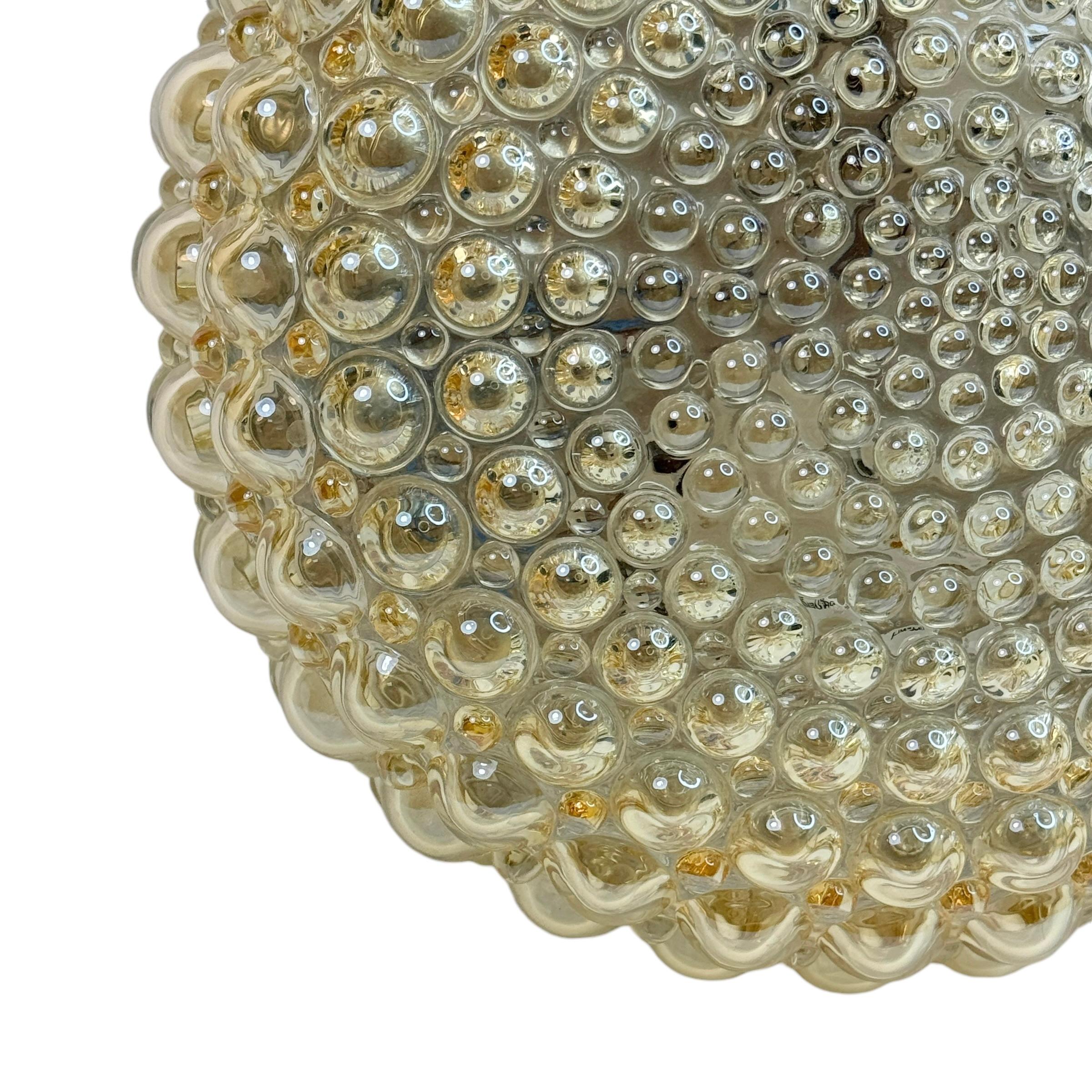 Metal Stunning Bubble Glass Flush Mount Helena Tynell Style Limburg, Germany, 1970s For Sale