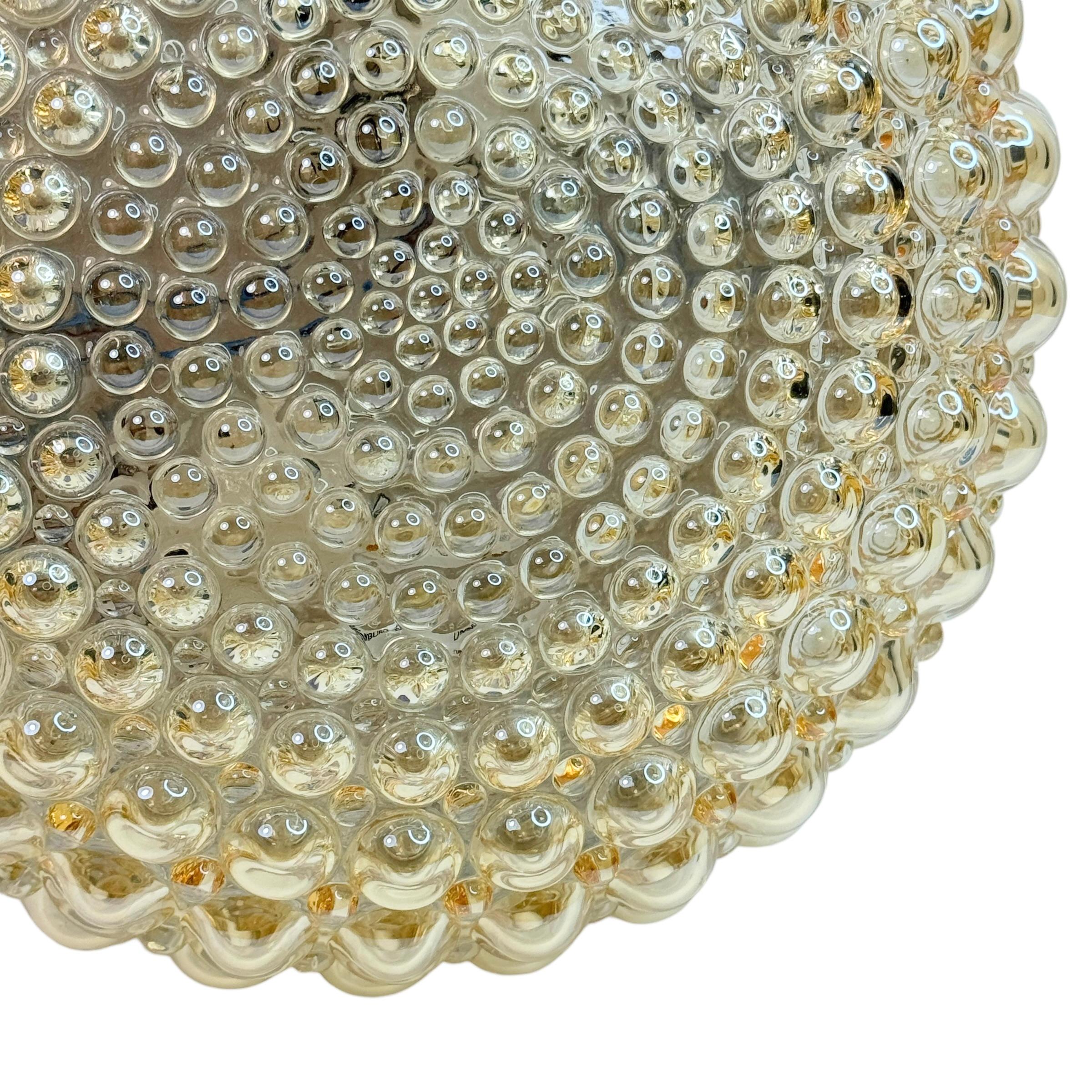 Stunning Bubble Glass Flush Mount Helena Tynell Style Limburg, Germany, 1970s For Sale 1