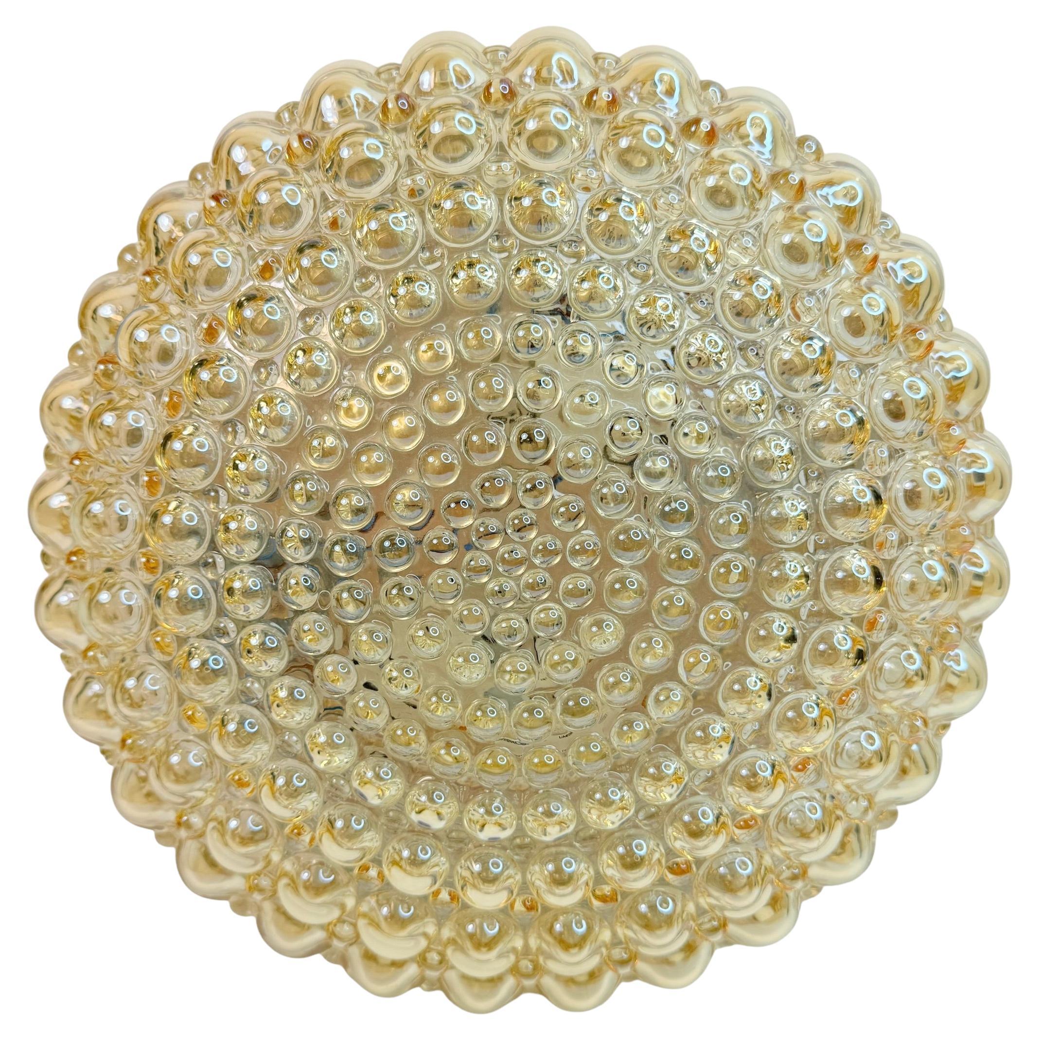 Stunning Bubble Glass Flush Mount Helena Tynell Style Limburg, Germany, 1970s