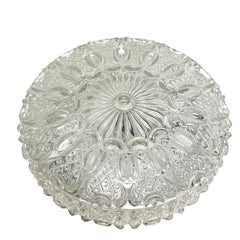Stunning Bubble Pattern Glashütte Limburg Flush Mount Ceiling Light, 1970s
