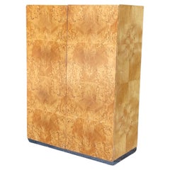 Stunning Burl Wood Armoire Wardrobe by Arthur Umanoff for Dillingham, 1970s