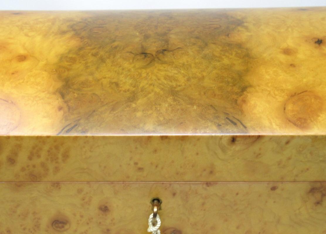 Polished Stunning Burr Burl Walnut Wood Jewellery Box Casket Manning of Ireland Irish New