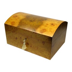 Stunning Burr Burl Walnut Wood Jewellery Box Casket Manning of Ireland Irish New