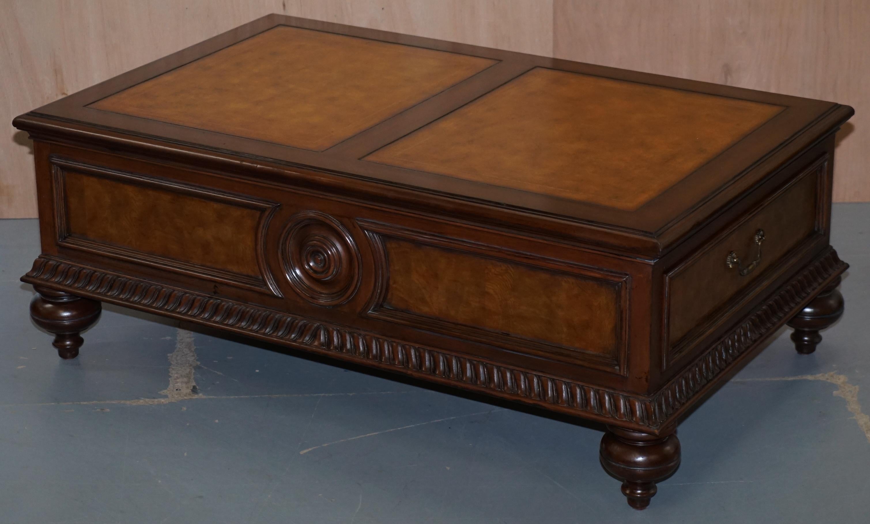 ethan allen coffee table with drawers