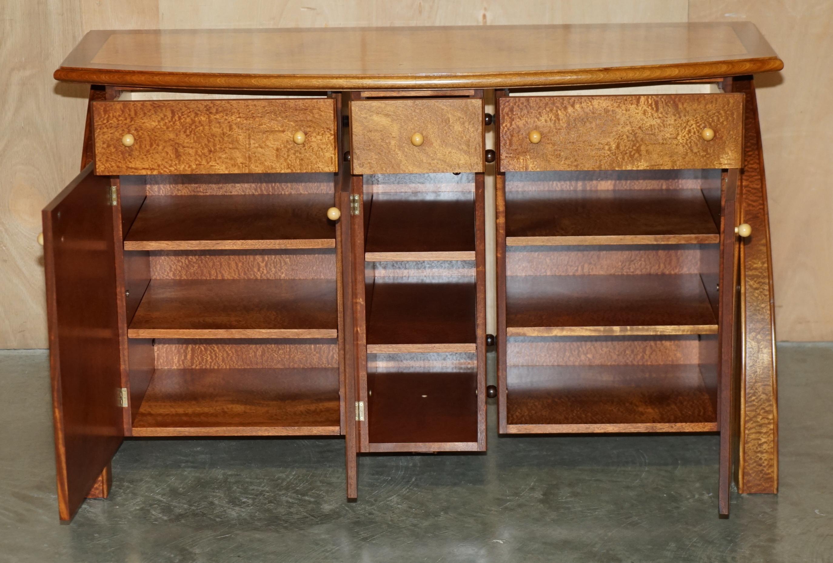 STUNNING BURR MAPLE & THUYA WOOD ANDREW VARA ART DECO SCULPTURAL en vente 9