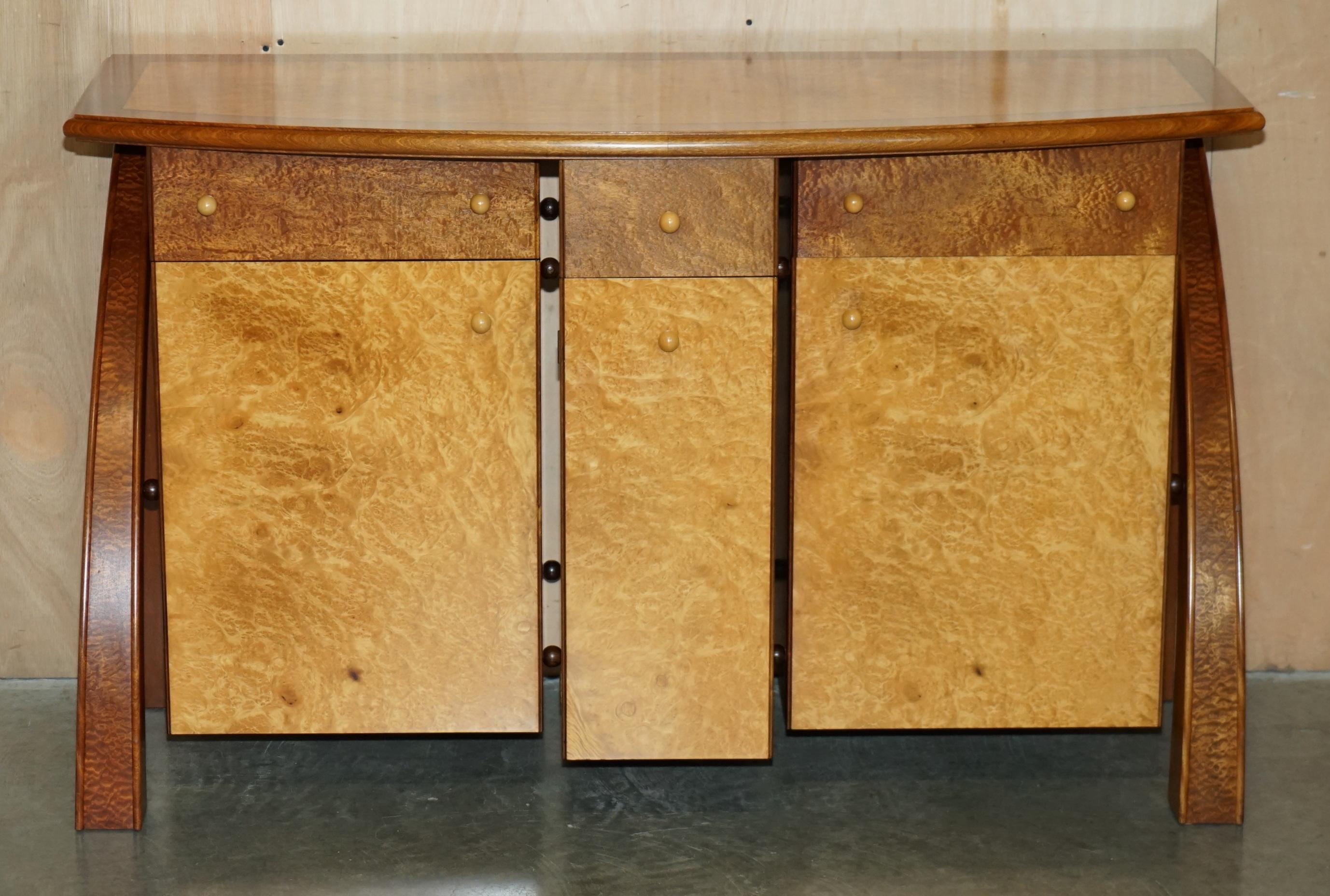Art déco STUNNING BURR MAPLE & THUYA WOOD ANDREW VARA ART DECO SCULPTURAL en vente
