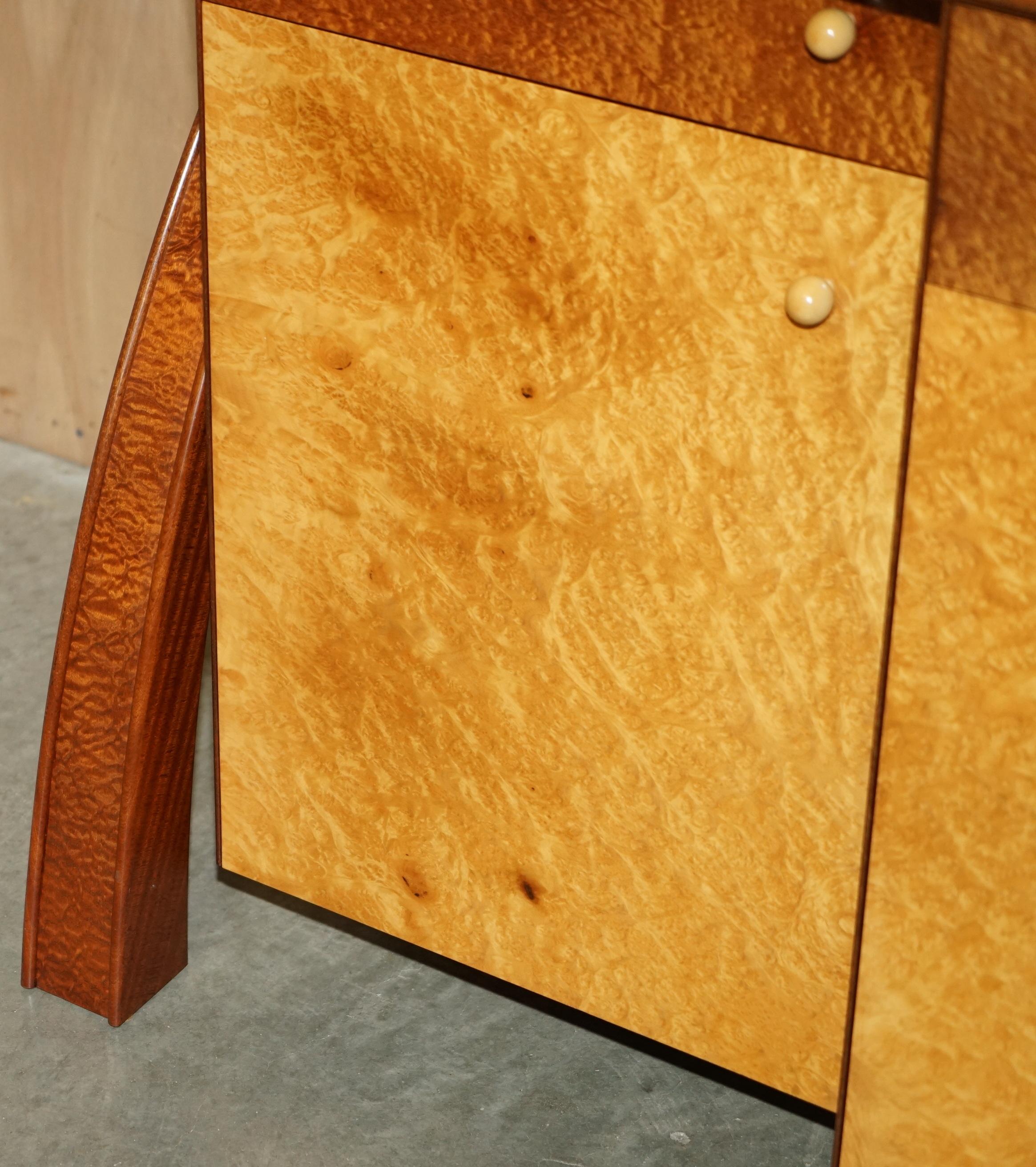 STUNNING BURR MAPLE & THUYA WOOD ANDREW VARA ART DECO SCULPTURAL Bon état - En vente à West Sussex, Pulborough